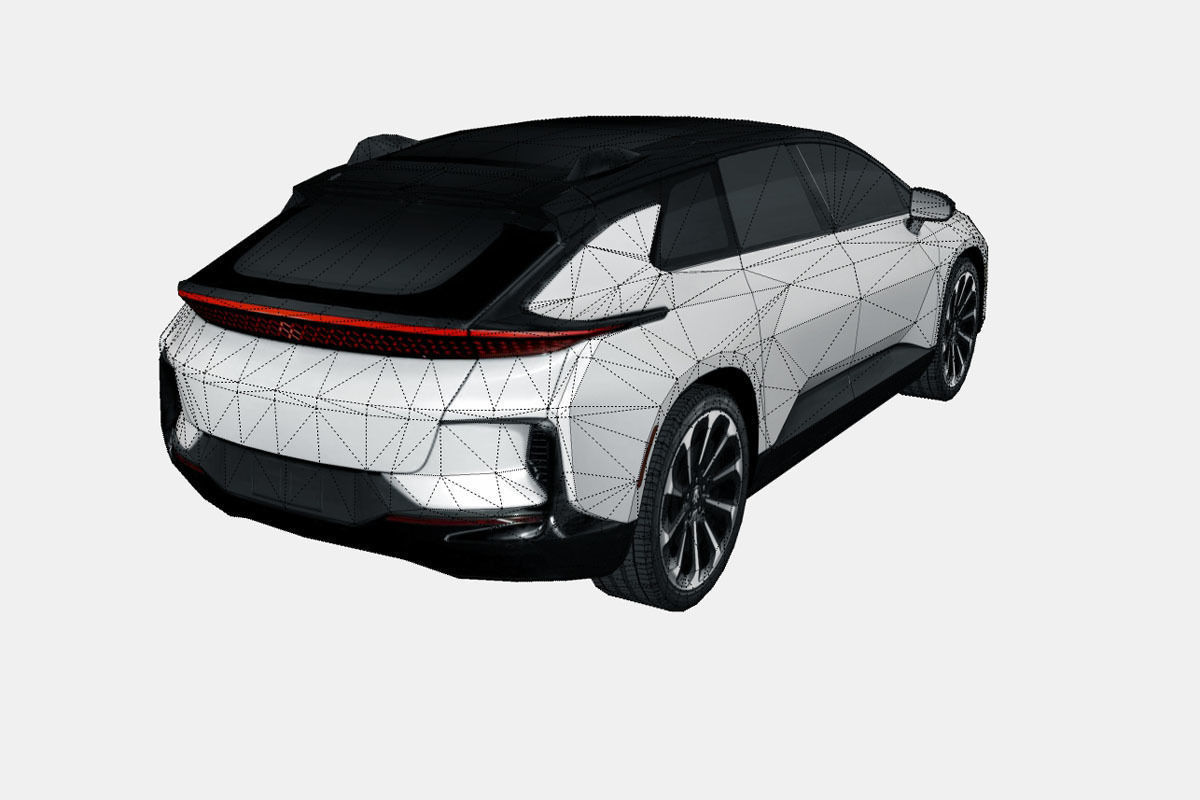 Faraday Future FF91 Low-poly 3D model_17