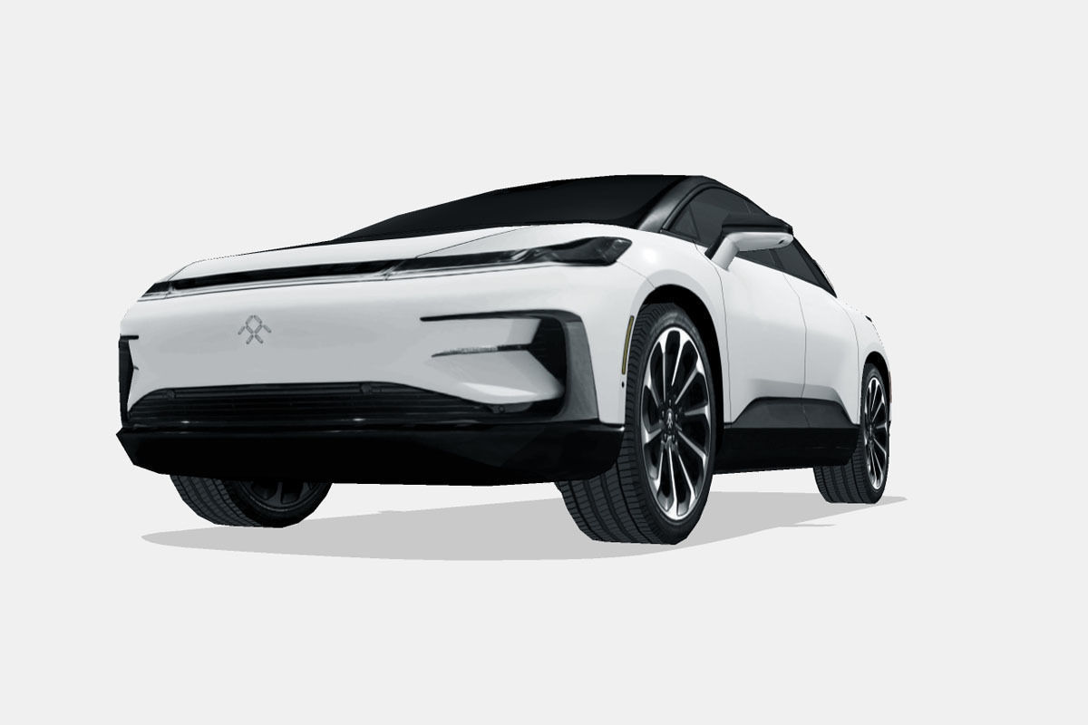 Faraday Future FF91 Low-poly 3D model_4