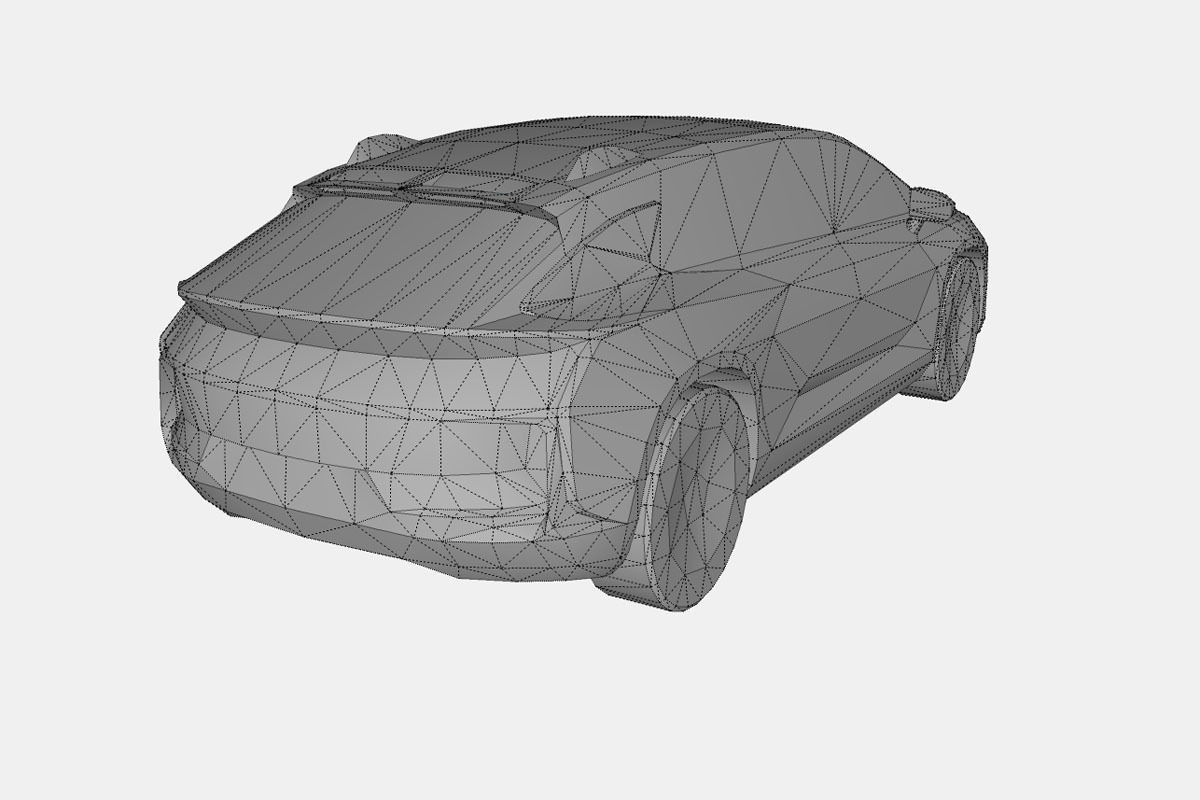 Faraday Future FF91 Low-poly 3D model_19