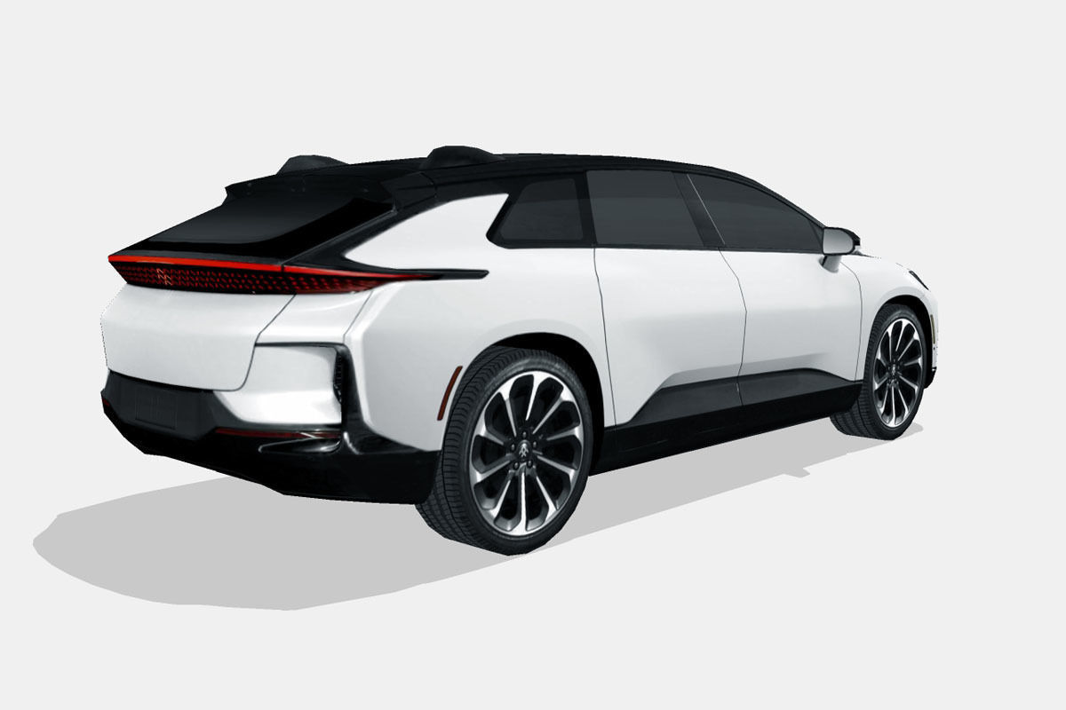 Faraday Future FF91 Low-poly 3D model_2