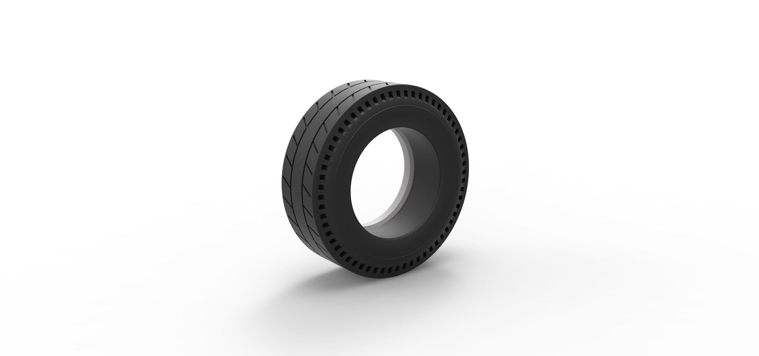 Whitewall rear tire of vintage dragster Version 5 Scale 1 to 25 3D print model_7