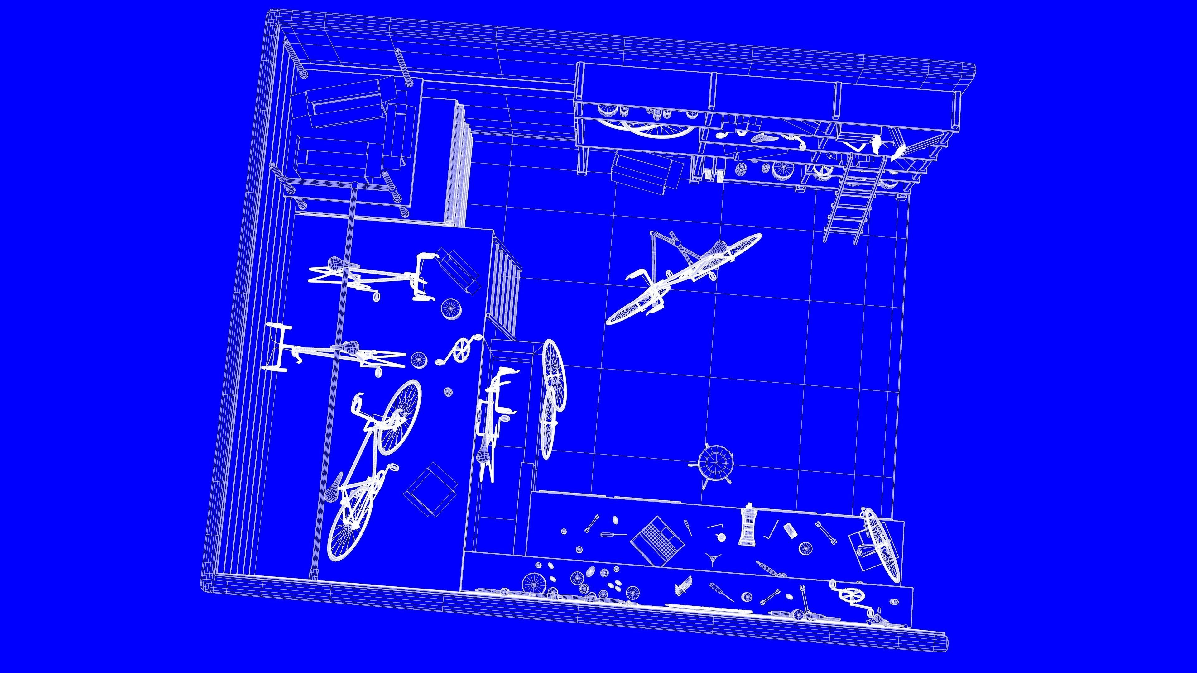 Bicycle Service Workshop 3D model_11