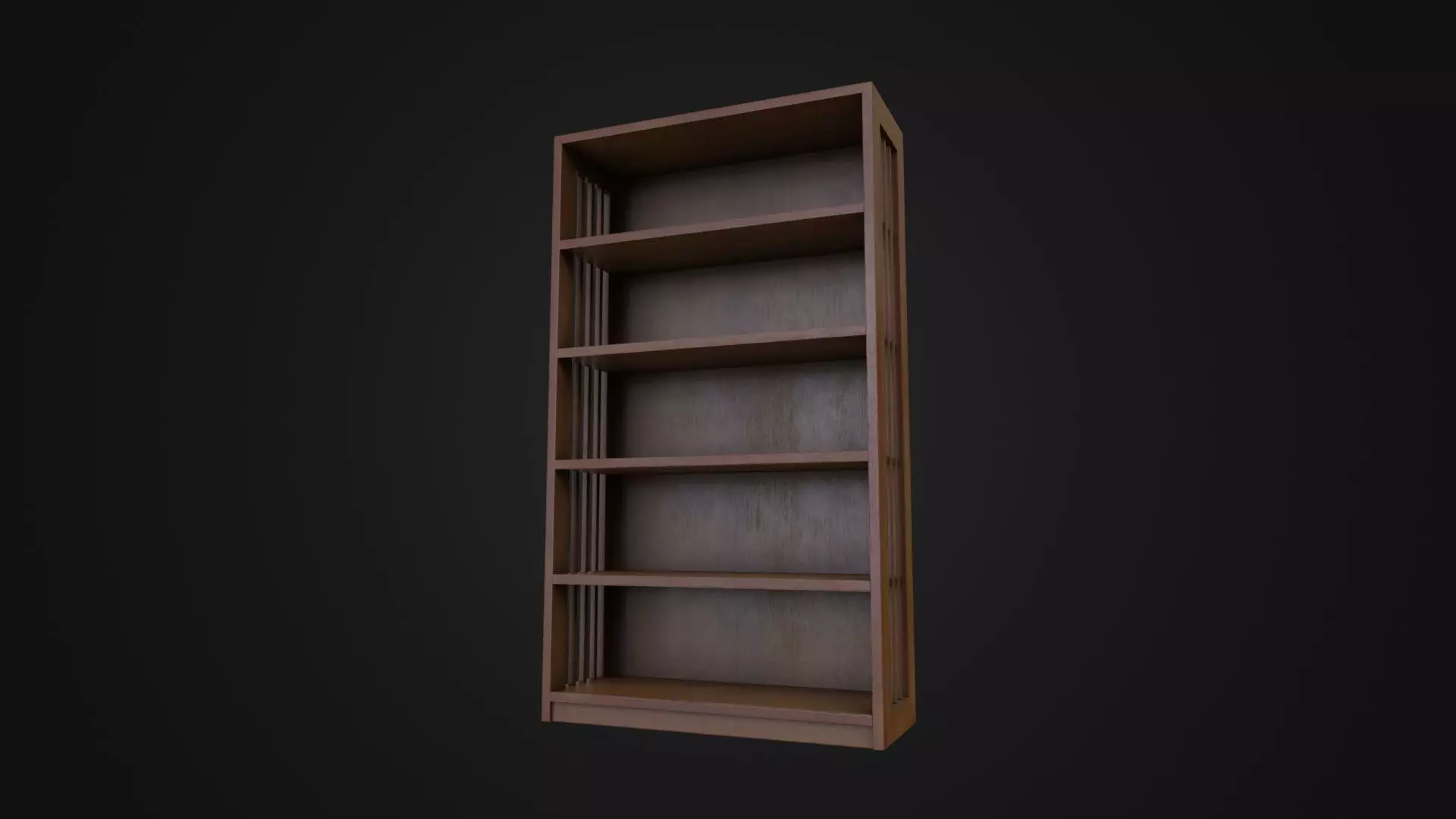 Old Bookshelf 01 Low-poly 3D model