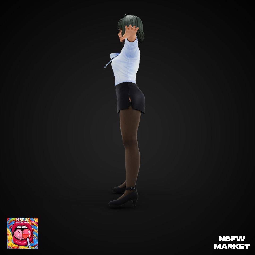 EXCLUSIVE EDITION RIGGED CHARACTER TAMAKI - SECRET CLASS Low-poly 3D model_5