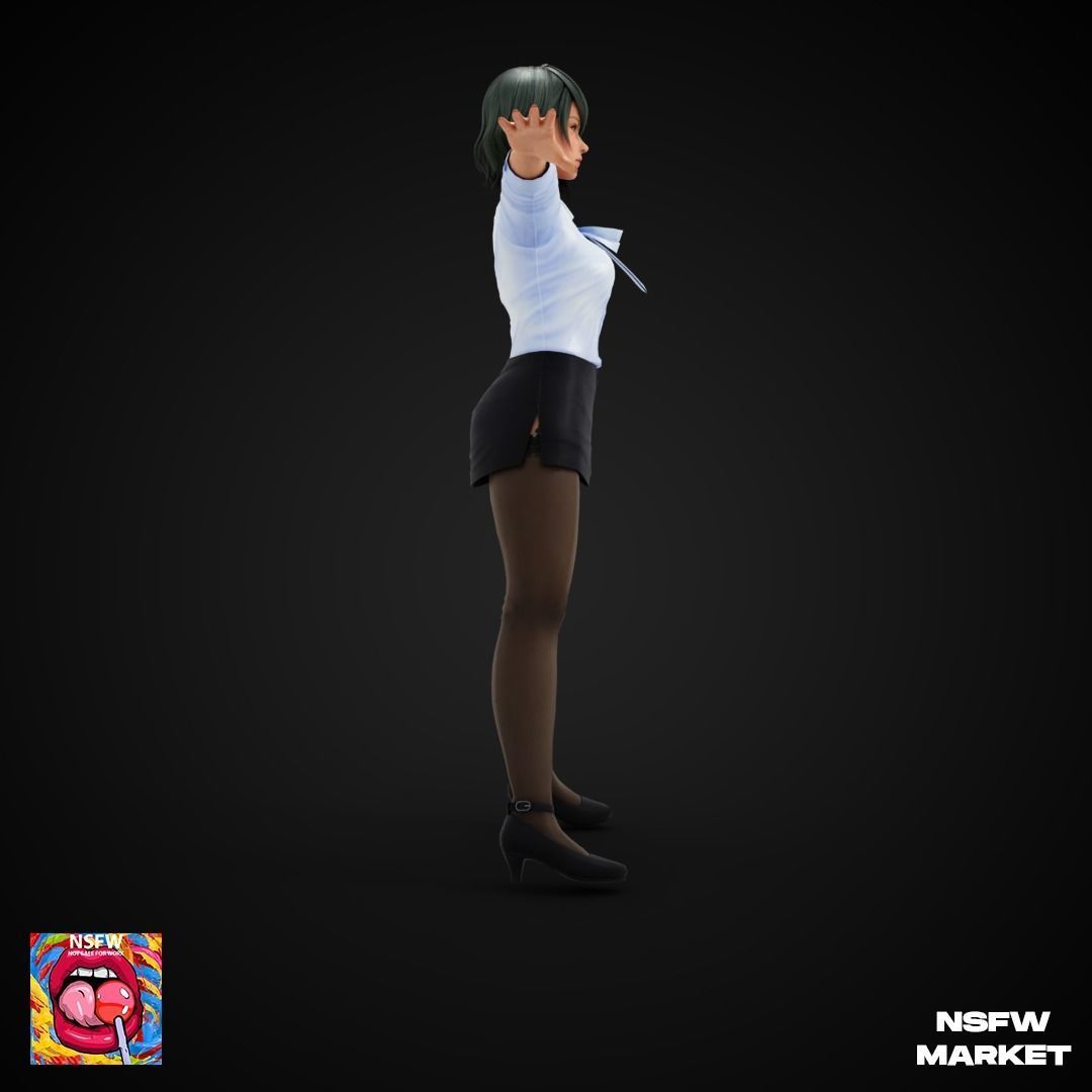 EXCLUSIVE EDITION RIGGED CHARACTER TAMAKI - SECRET CLASS Low-poly 3D model_4