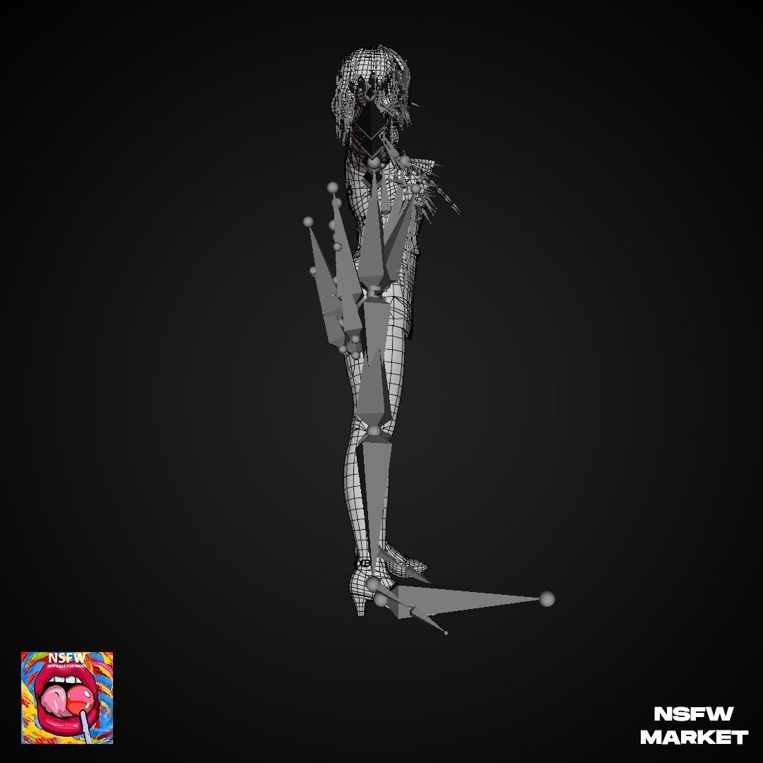 EXCLUSIVE EDITION RIGGED CHARACTER TAMAKI - SECRET CLASS Low-poly 3D model_24