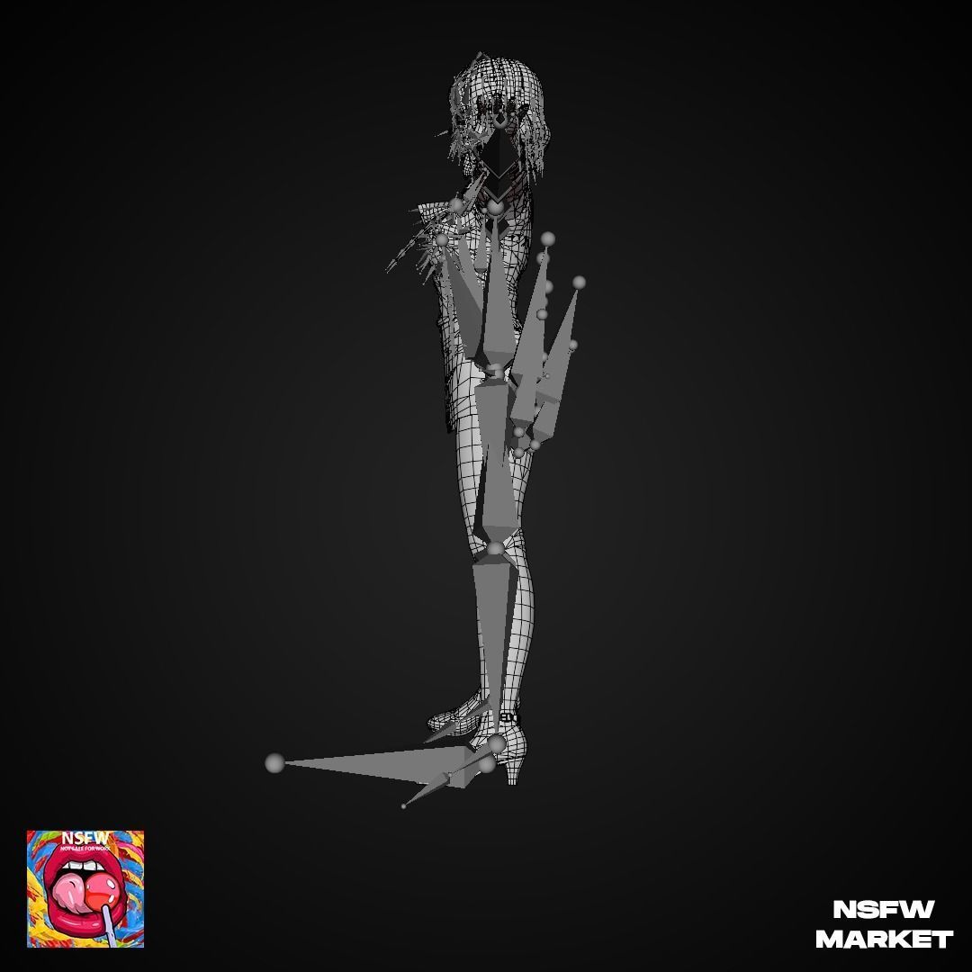 EXCLUSIVE EDITION RIGGED CHARACTER TAMAKI - SECRET CLASS Low-poly 3D model_25