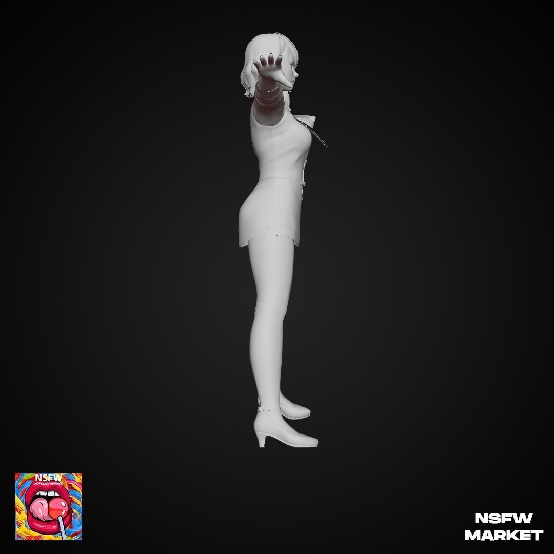 EXCLUSIVE EDITION RIGGED CHARACTER TAMAKI - SECRET CLASS Low-poly 3D model_16