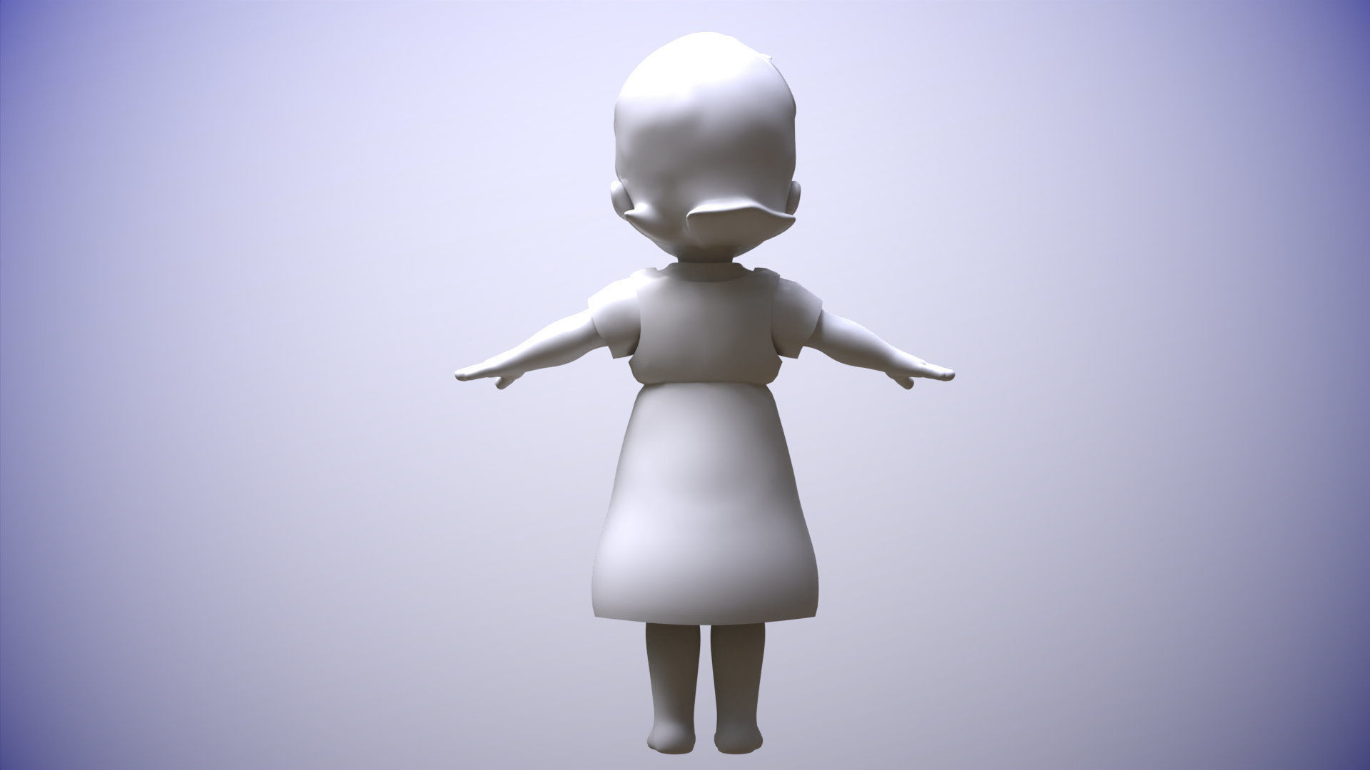 Heidi Girl of the Alps Renderable Low-poly 3D model_9