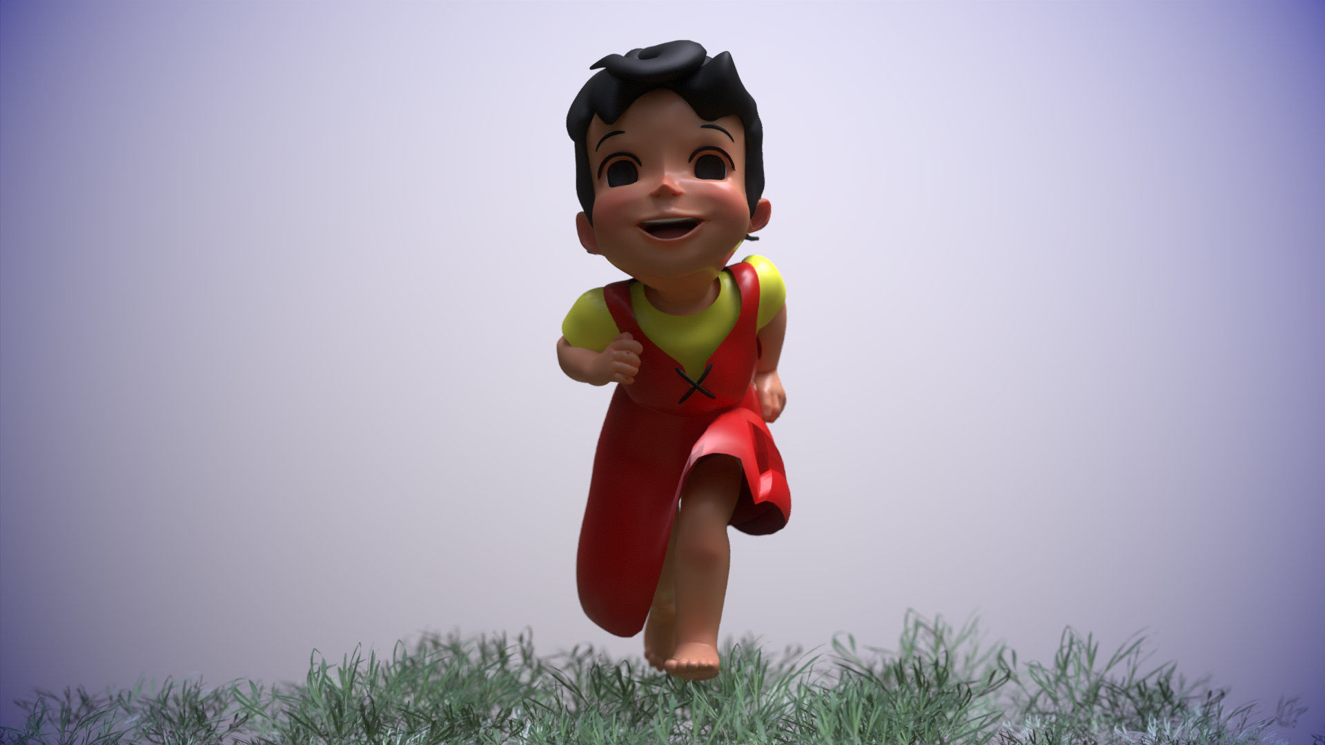 Heidi Girl of the Alps Renderable Low-poly 3D model_11