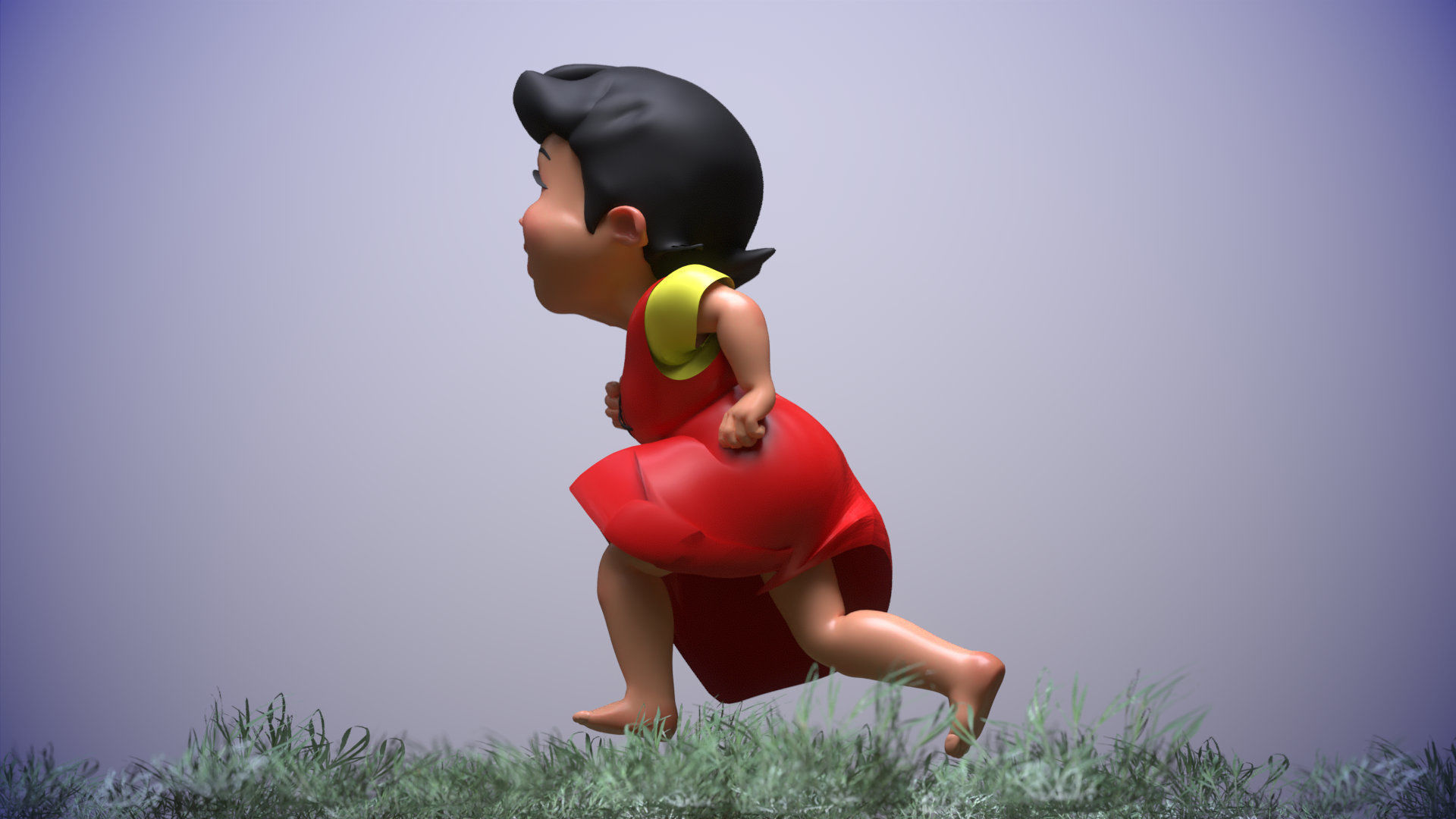 Heidi Girl of the Alps Renderable Low-poly 3D model_12