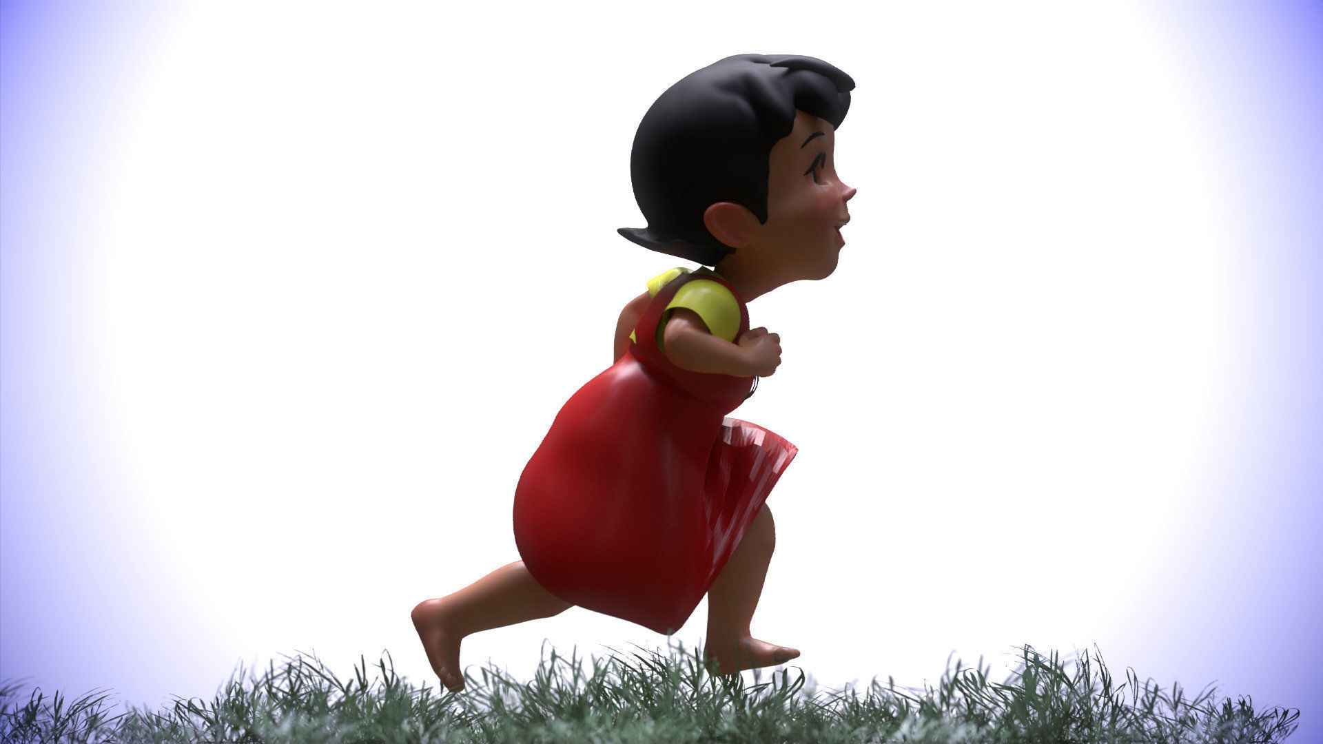 Heidi Girl of the Alps Renderable Low-poly 3D model_10