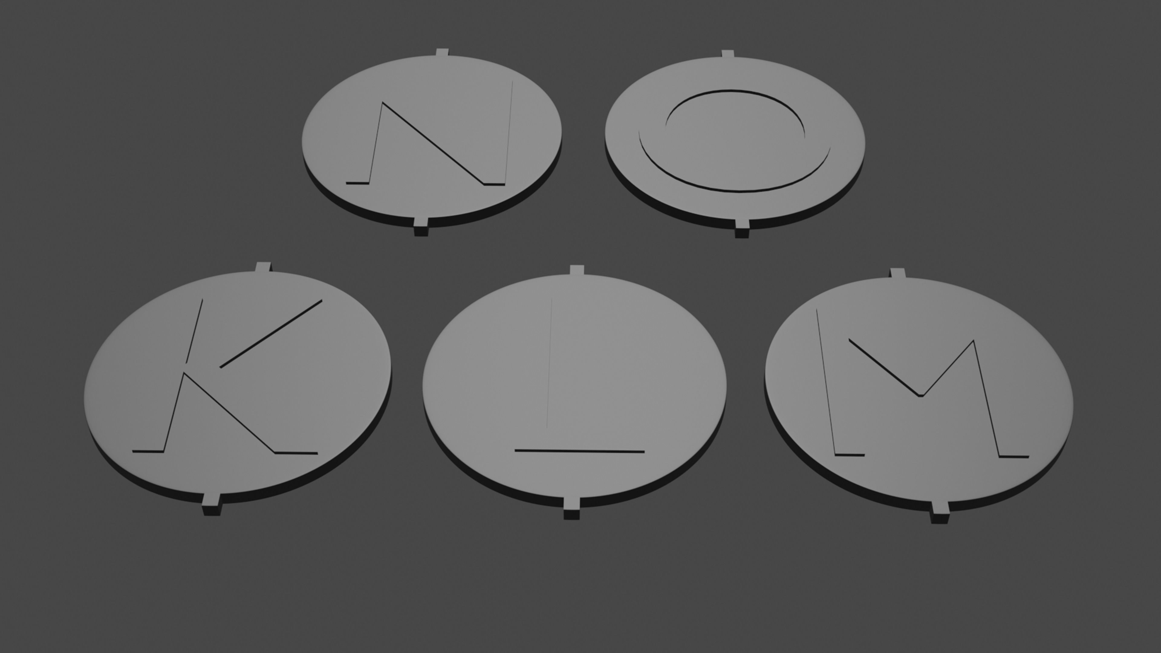 Keychain collection - rotating 3D print model_4