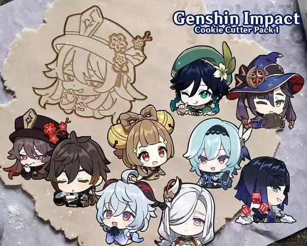 Genshin Impact Cookie Cutters Pack 1 3D print model