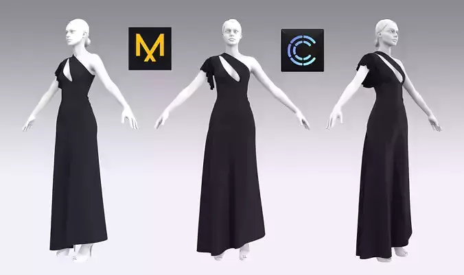Dress Outfits MD CLO 3D ZPRJ ZPAC project files 3D model