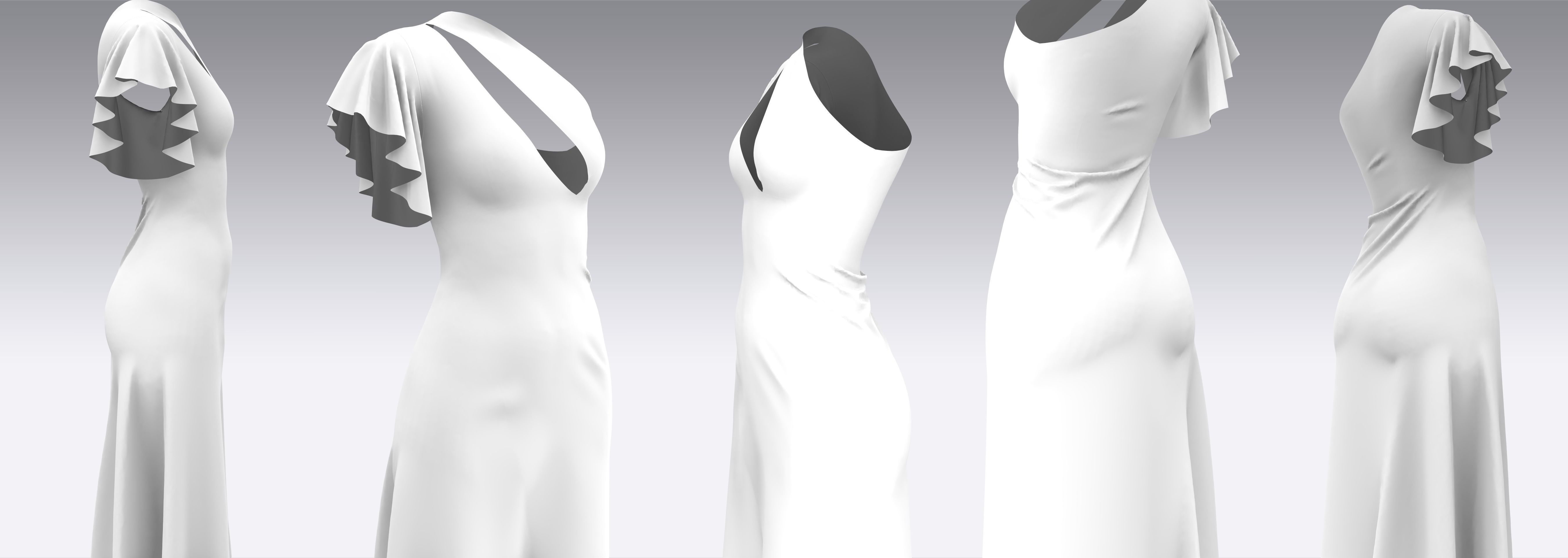 Dress Outfits MD CLO 3D ZPRJ ZPAC project files 3D model_7