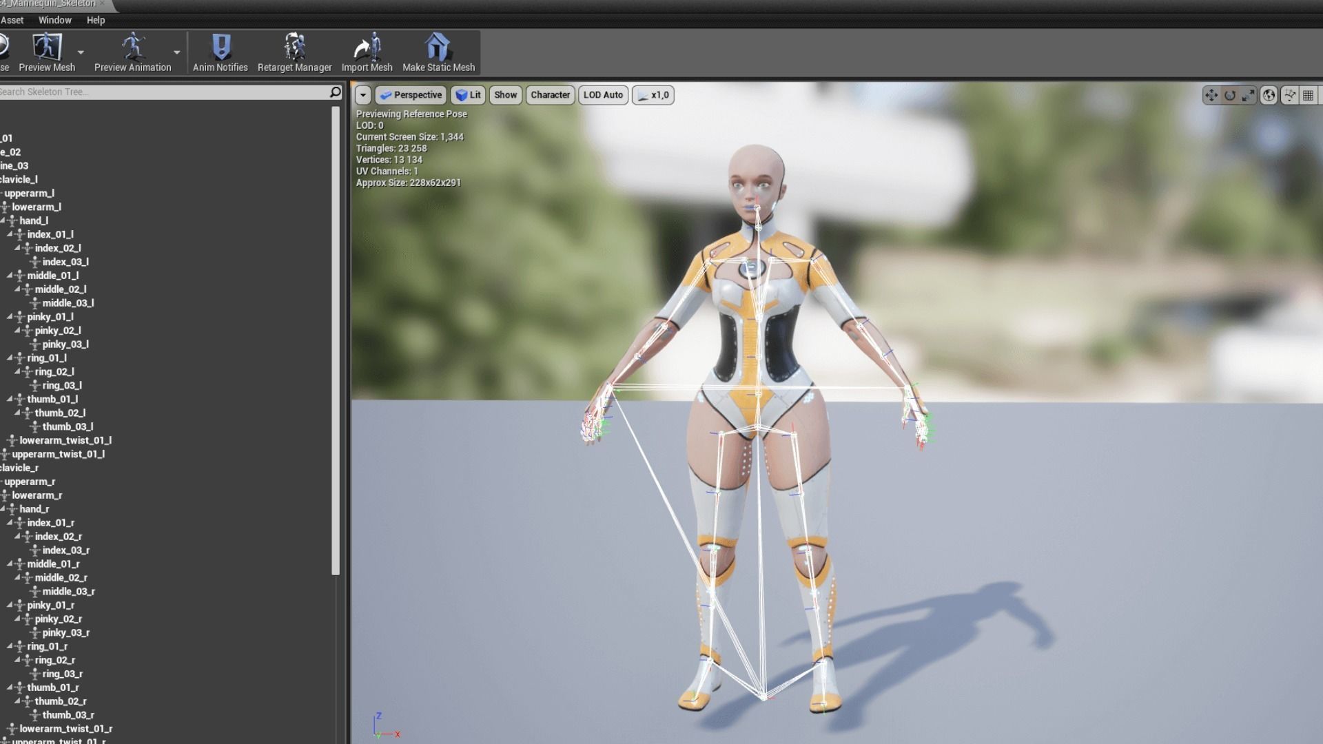 Droid Low-poly 3D model_16