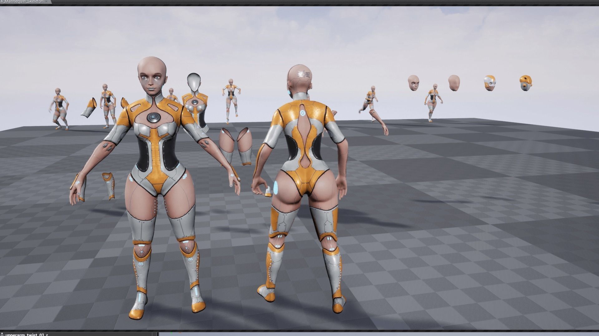 Droid Low-poly 3D model_13