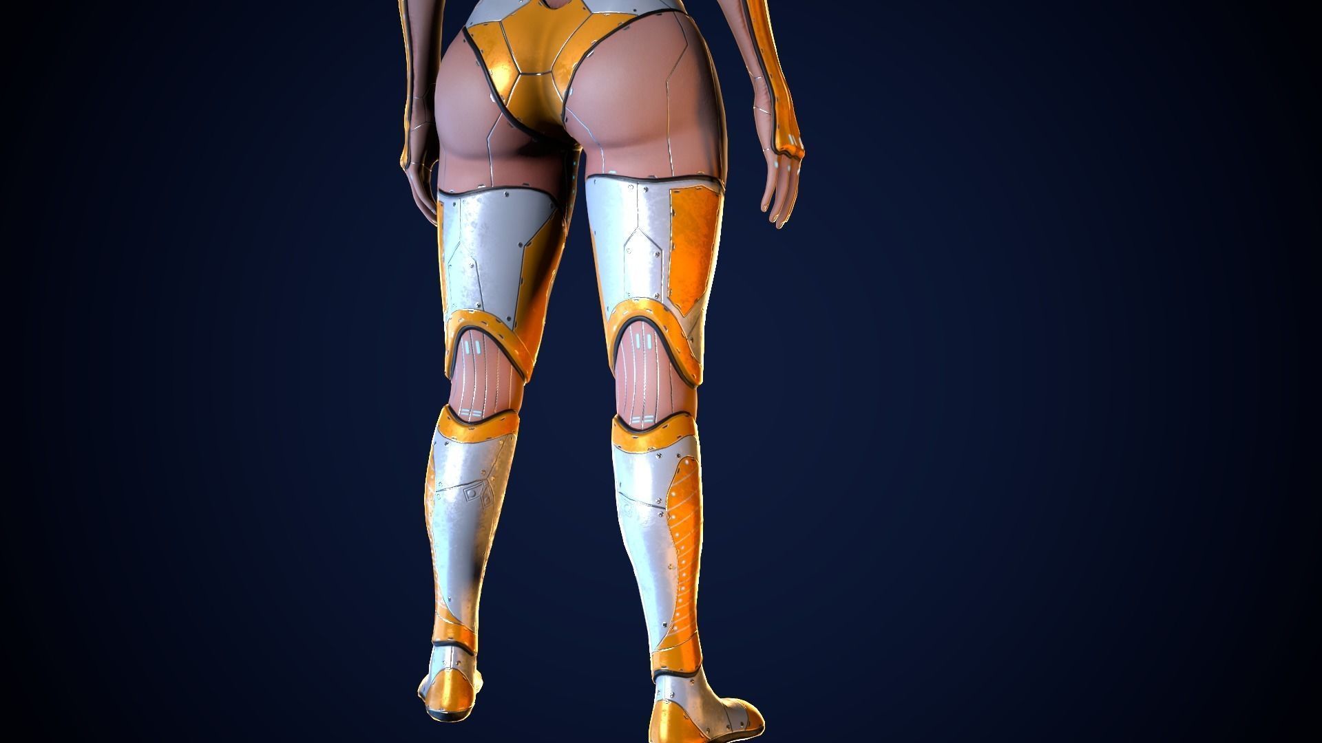 Droid Low-poly 3D model_6