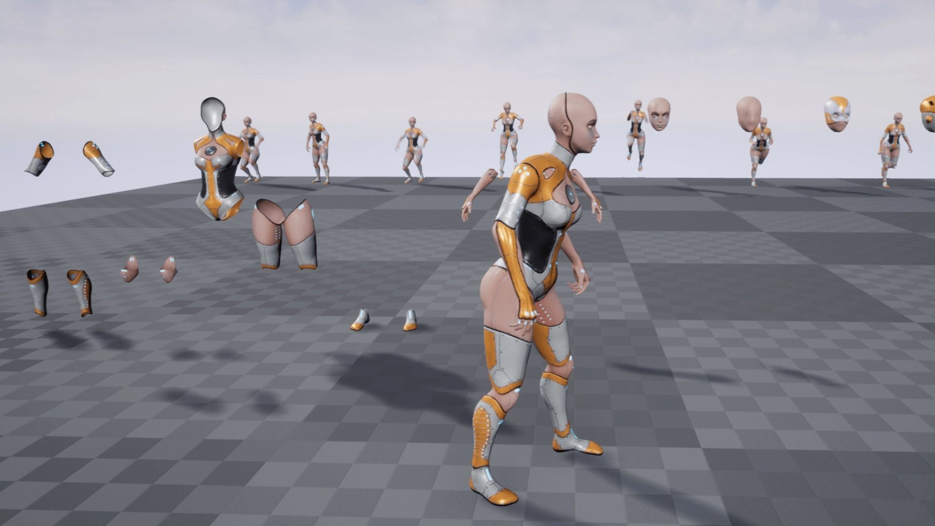 Droid Low-poly 3D model_14