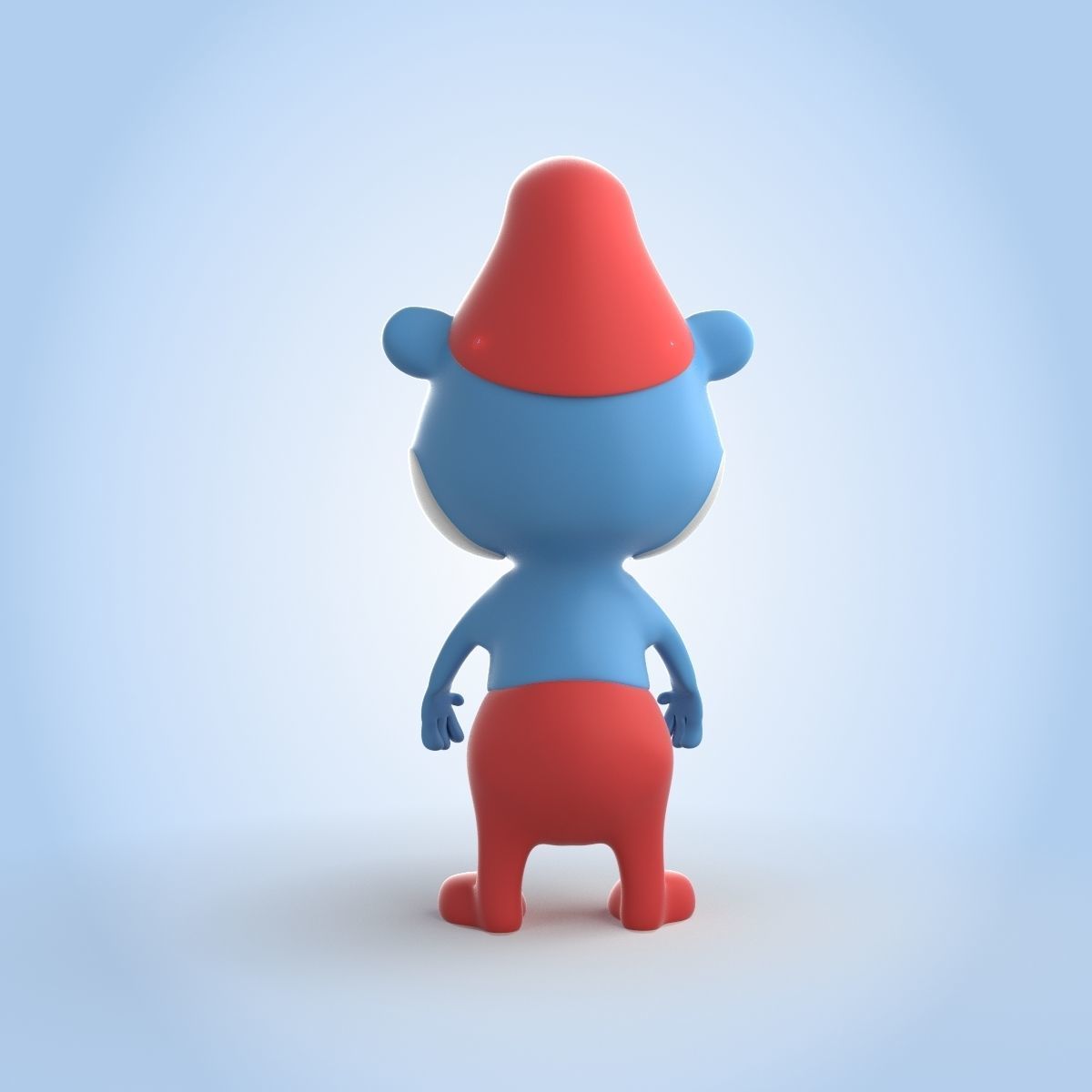 Papa Smurf 3D model_2