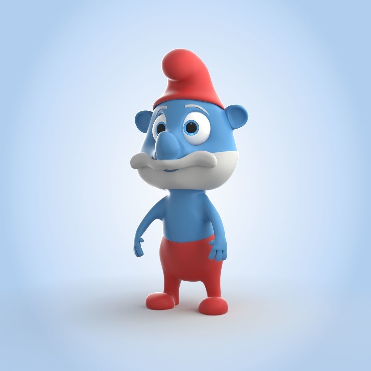 Papa Smurf 3D model_3