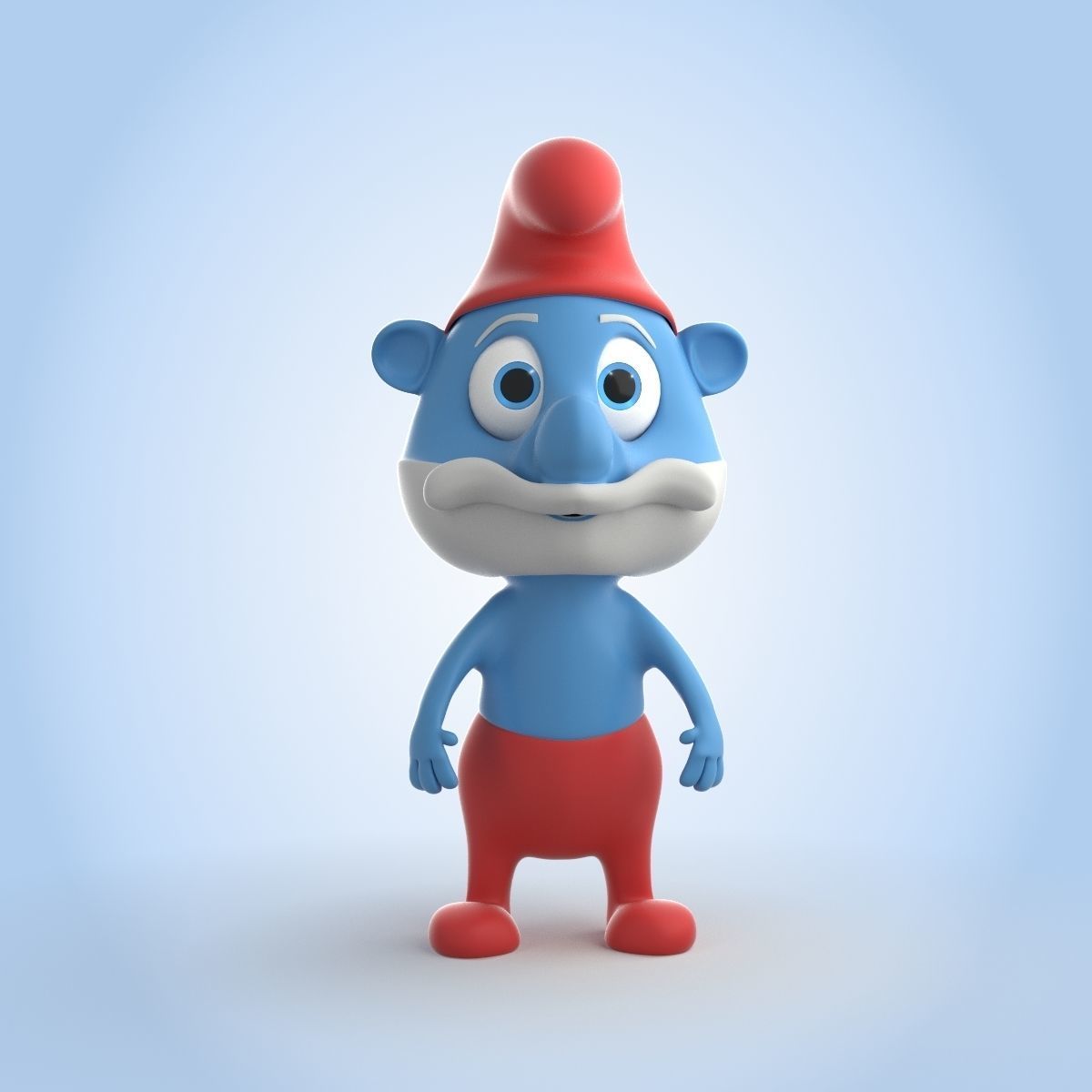 Papa Smurf 3D model_4