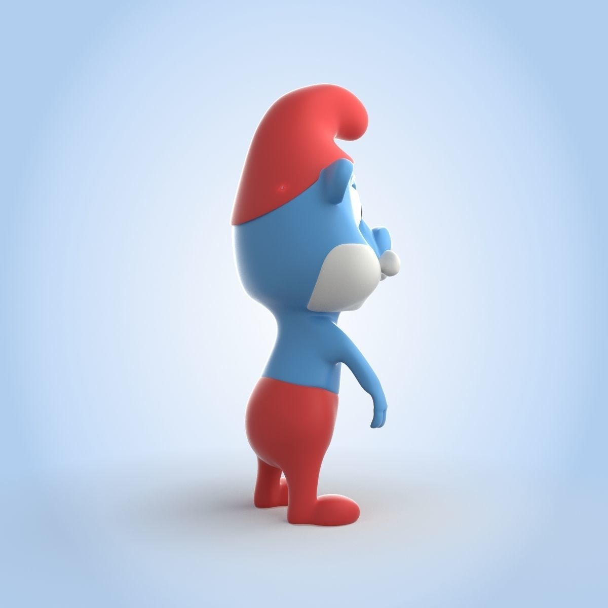 Papa Smurf 3D model_1