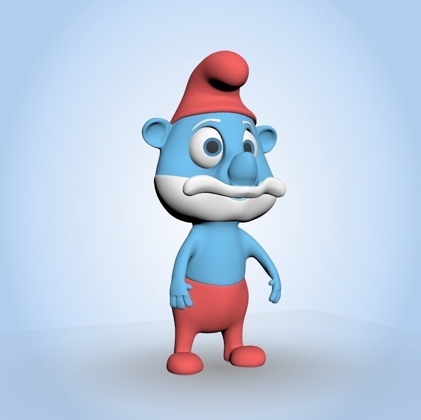 Papa Smurf 3D model_5