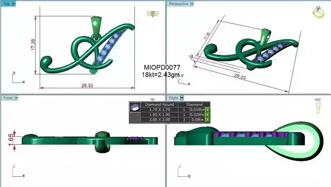  Alphabet A To Z pendant
