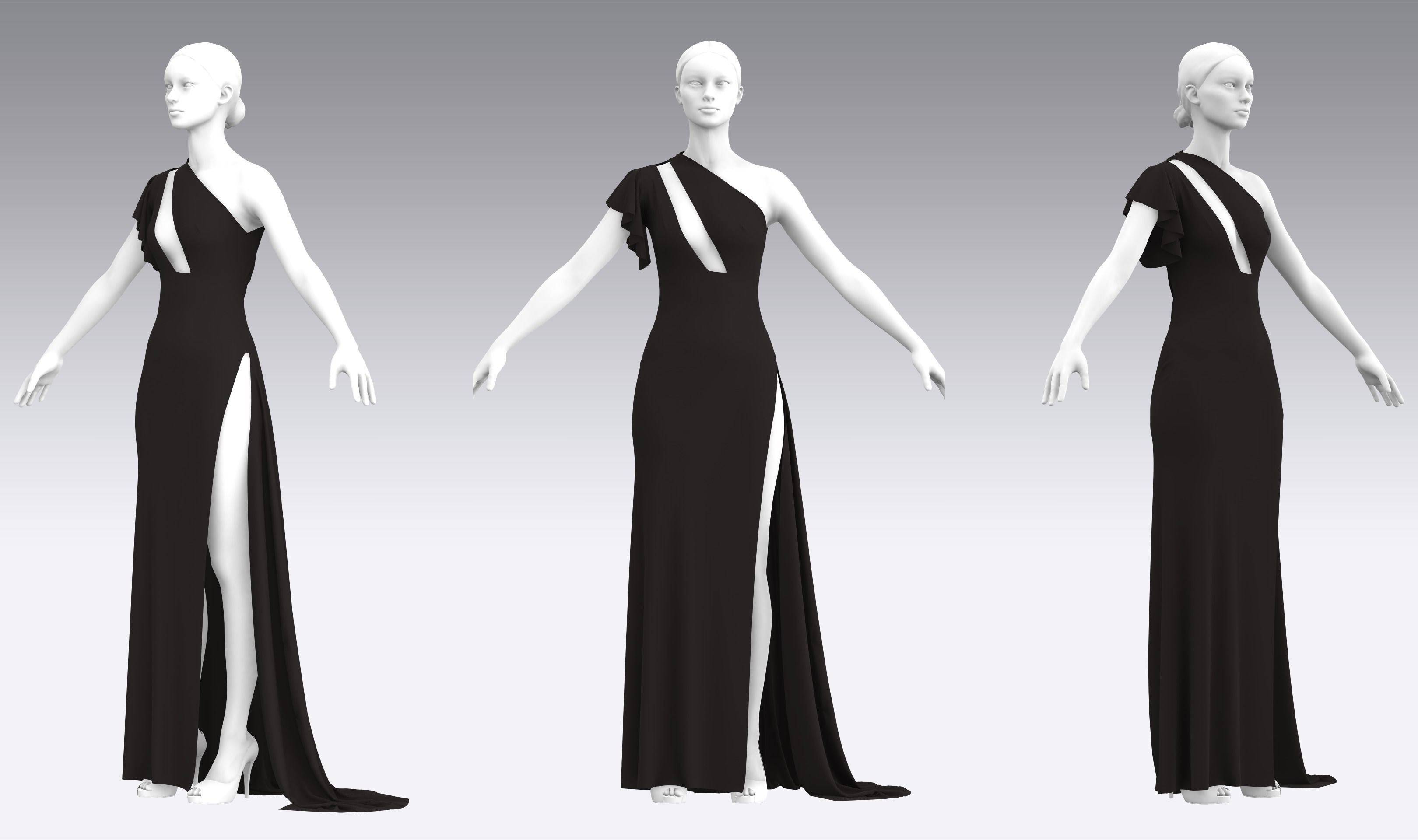 Dress Outfits MD CLO 3D ZPRJ ZPAC project files 3D model_9