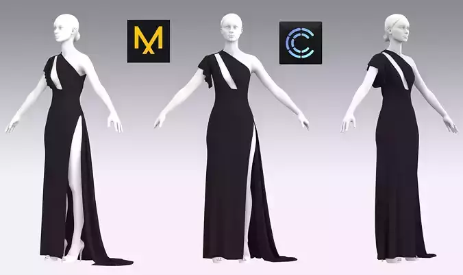 Dress Outfits MD CLO 3D ZPRJ ZPAC project files 3D model