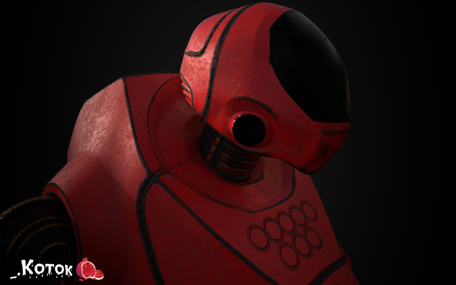 Robot Free low-poly 3D model_5