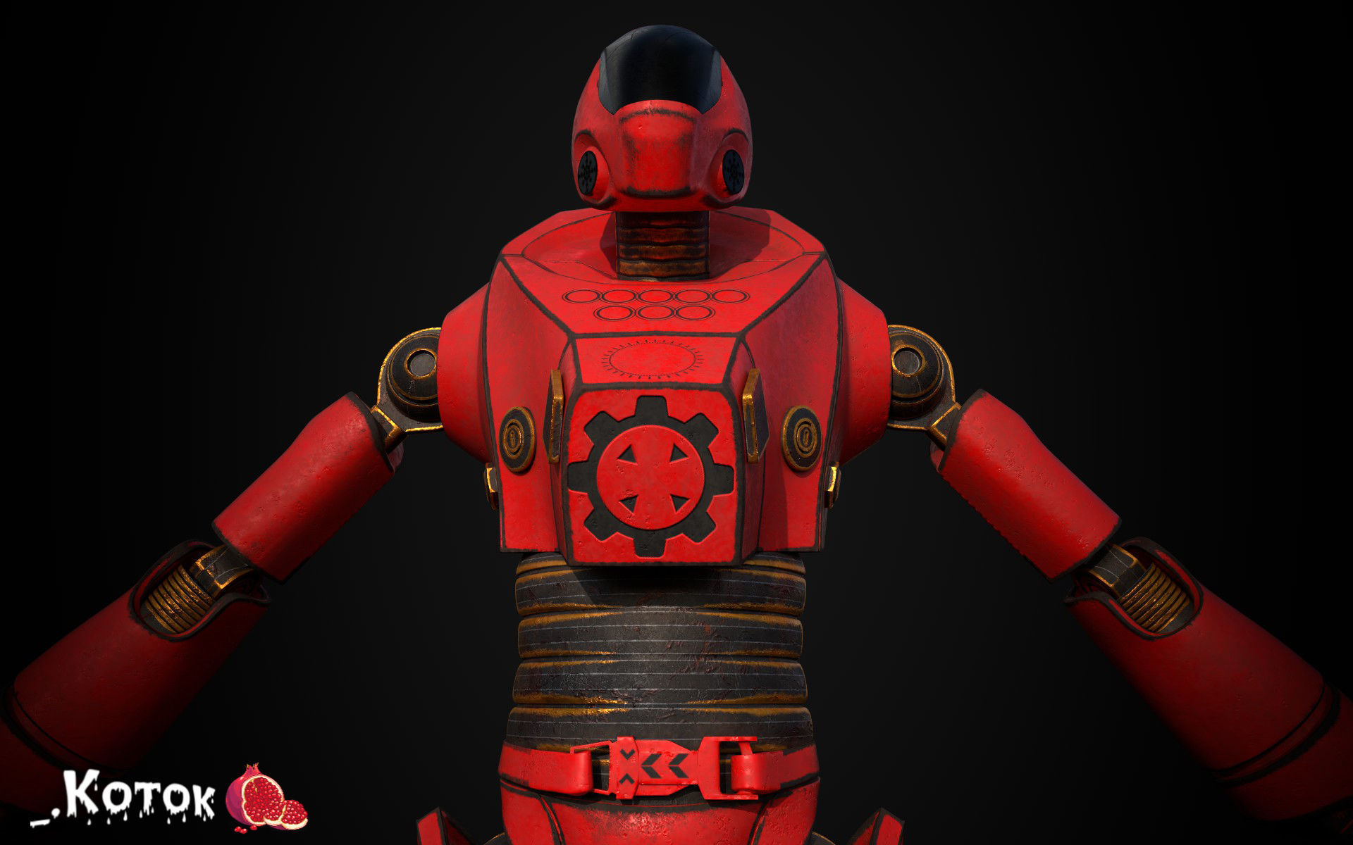 Robot Free low-poly 3D model_2