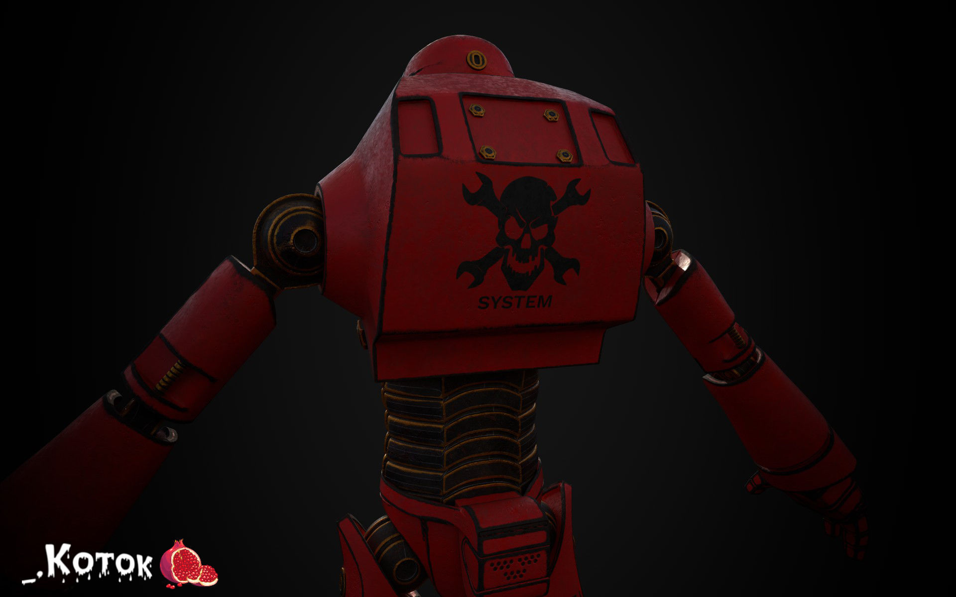 Robot Free low-poly 3D model_17