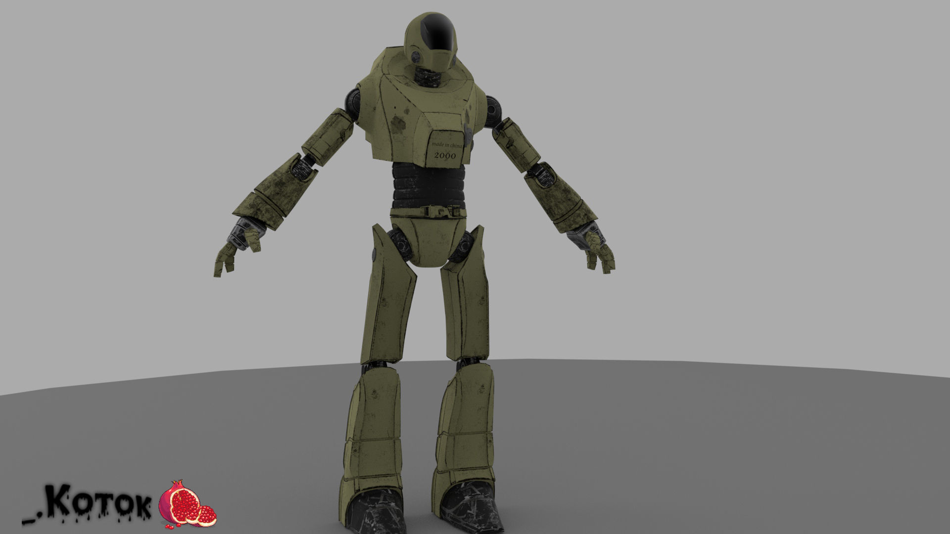 Robot Free low-poly 3D model_18