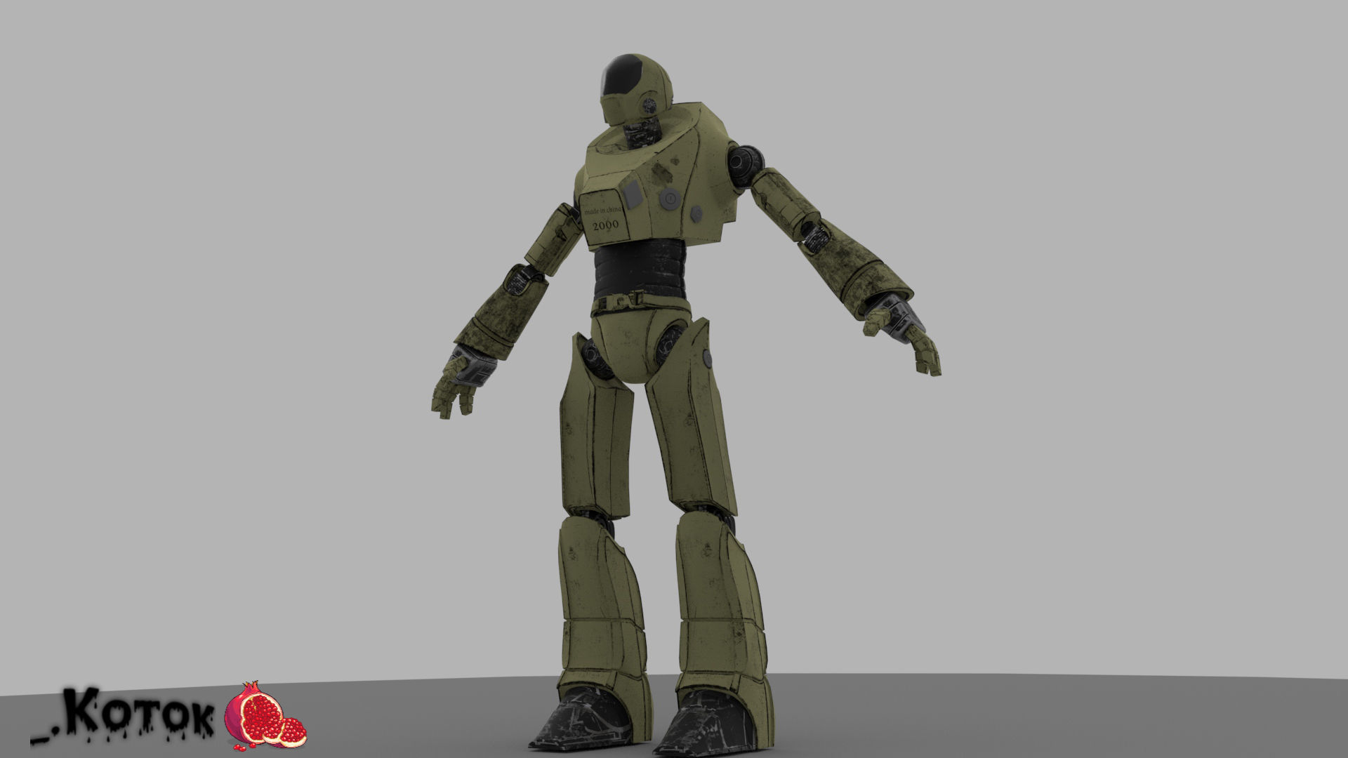 Robot Free low-poly 3D model_19