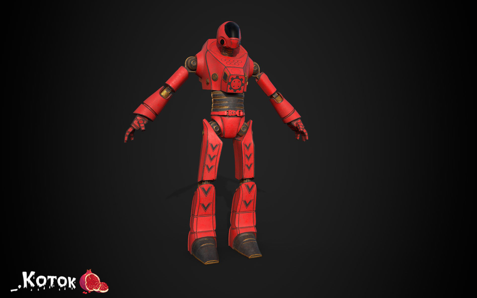 Robot Free low-poly 3D model_1