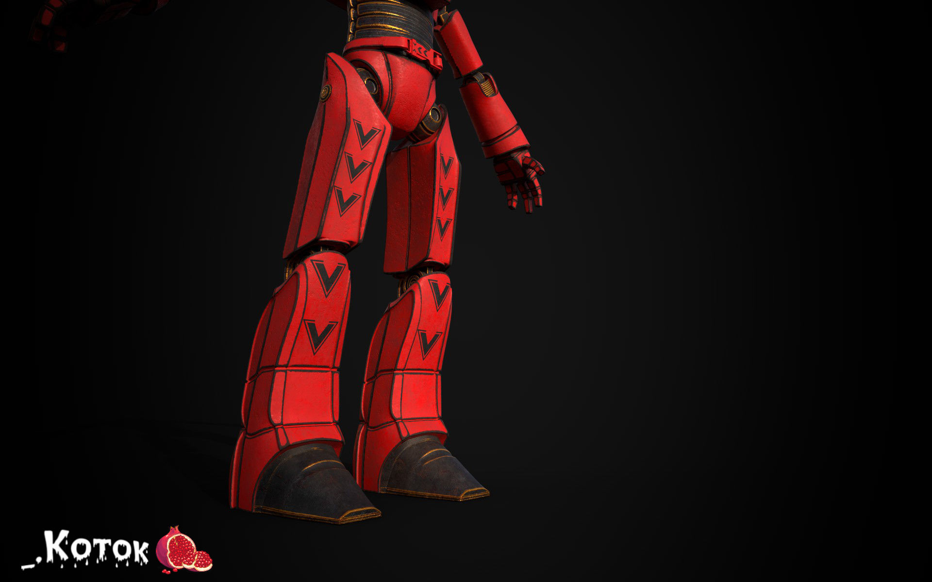 Robot Free low-poly 3D model_20