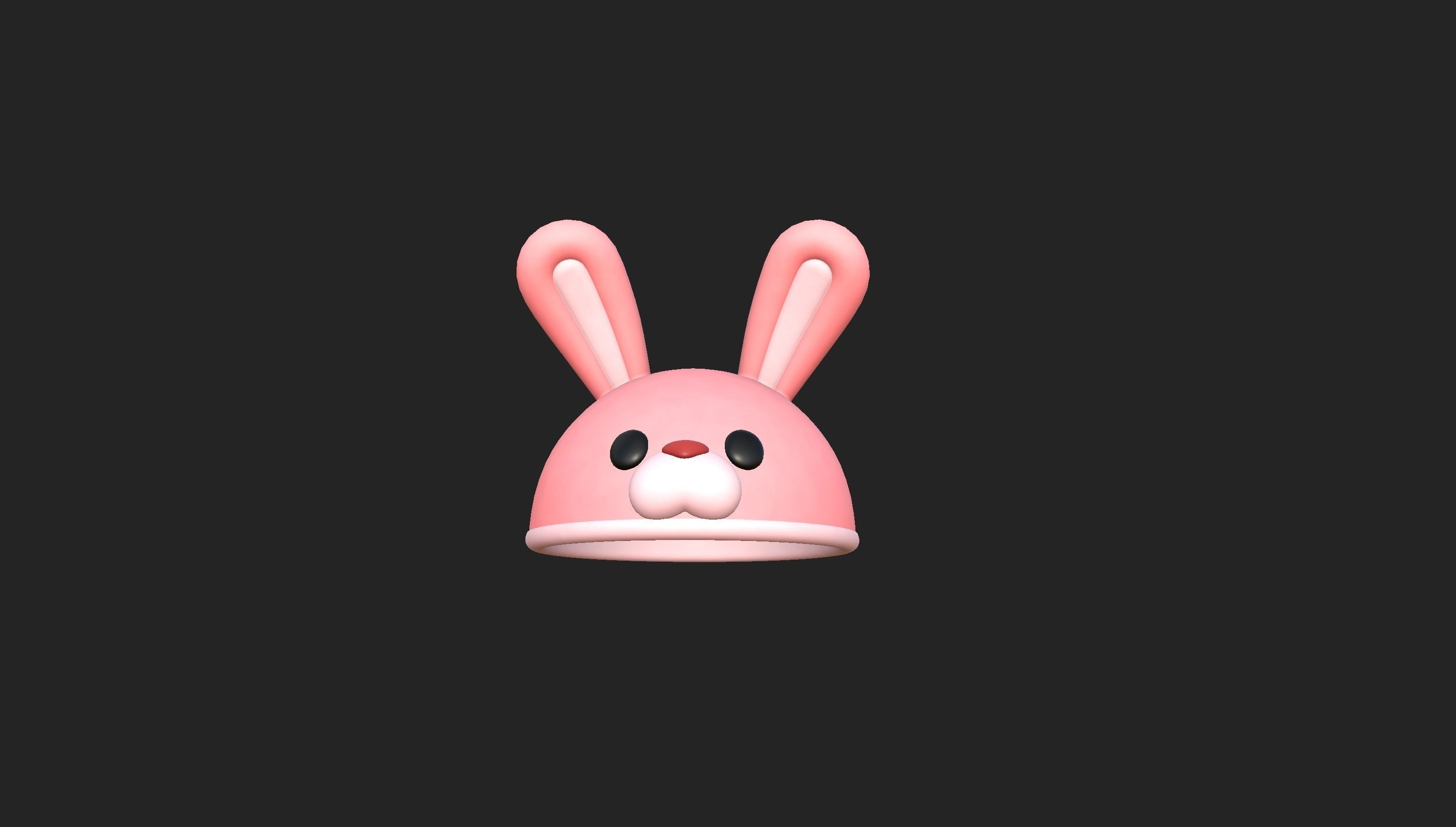 Hat020 Rabbit Hat 3D model_11