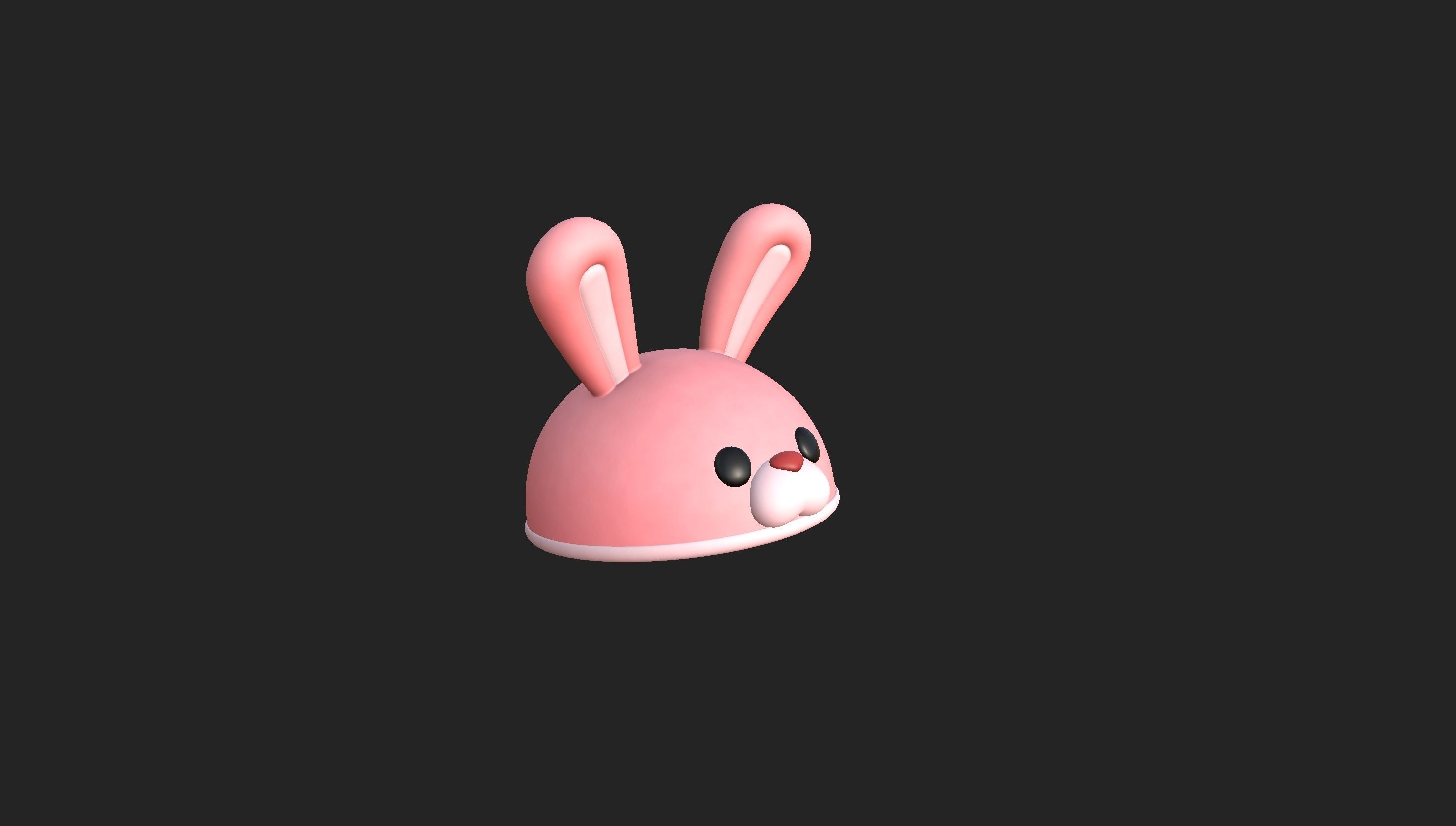 Hat020 Rabbit Hat 3D model_13