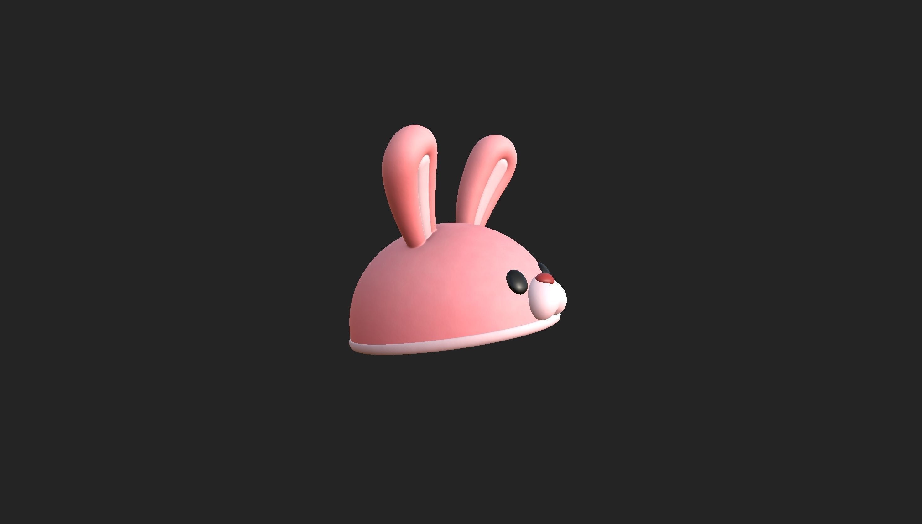 Hat020 Rabbit Hat 3D model_14
