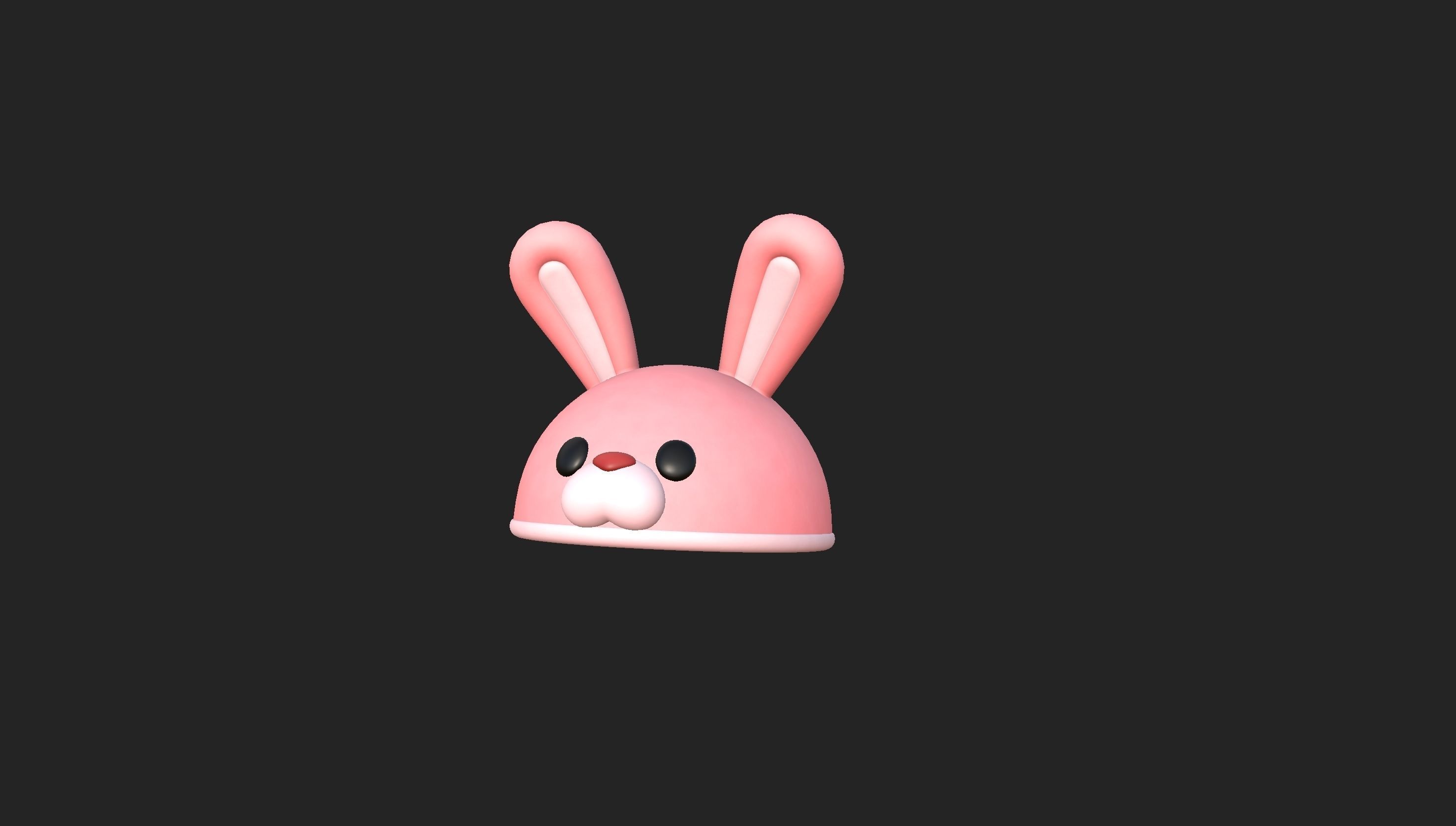 Hat020 Rabbit Hat 3D model_10