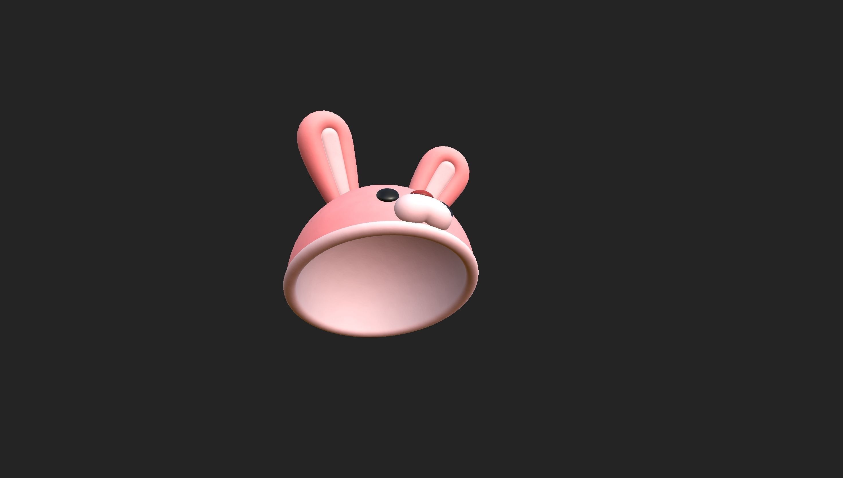 Hat020 Rabbit Hat 3D model_12