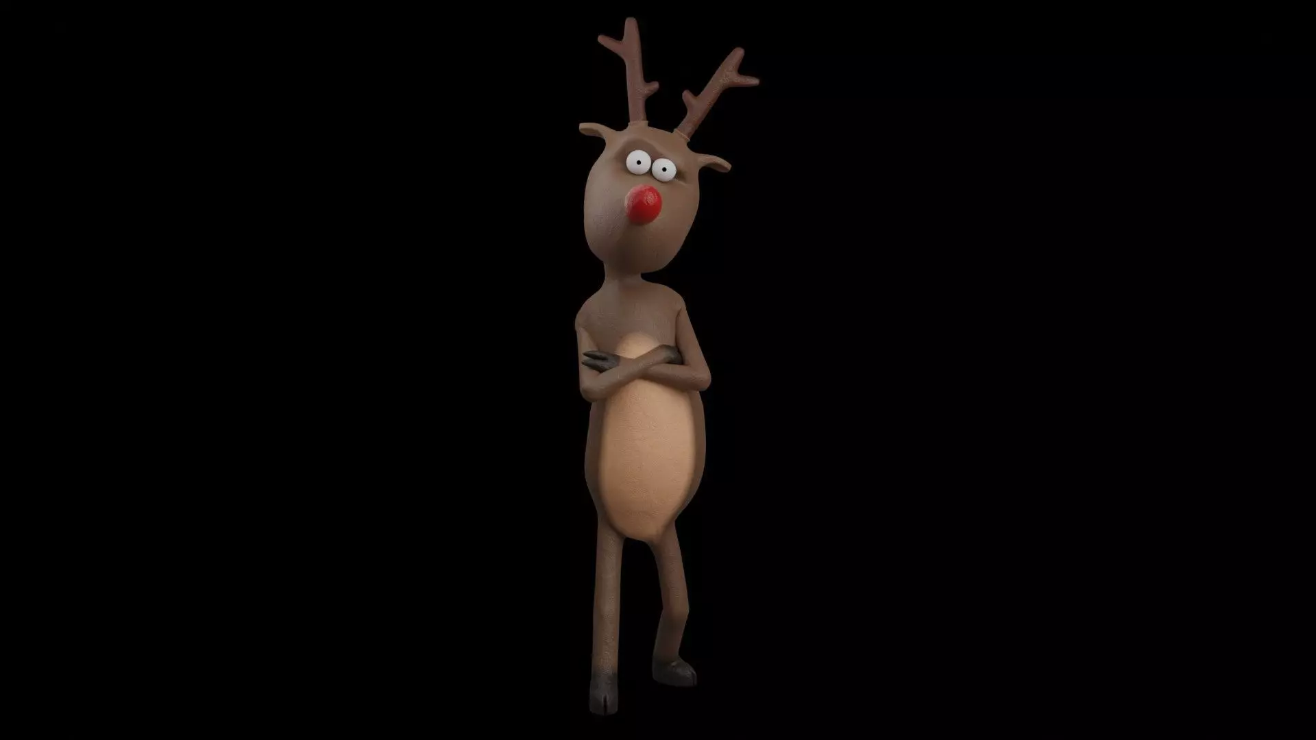Aardman Style Rudolph the Red-Nosed Reindeer 3D model_0