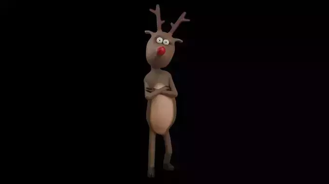 Aardman Style Rudolph the Red-Nosed Reindeer 3D model