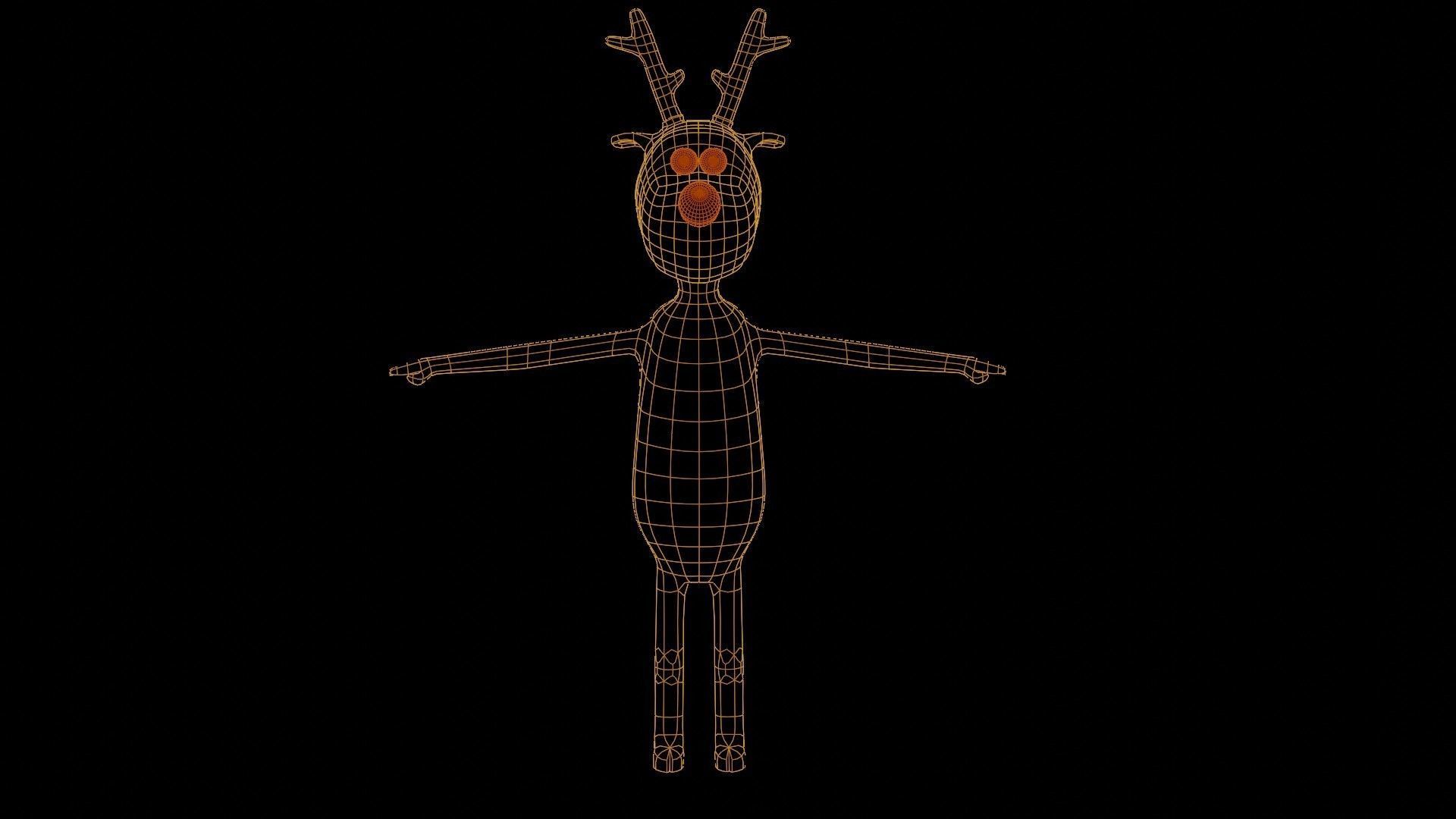 Aardman Style Rudolph the Red-Nosed Reindeer 3D model_3