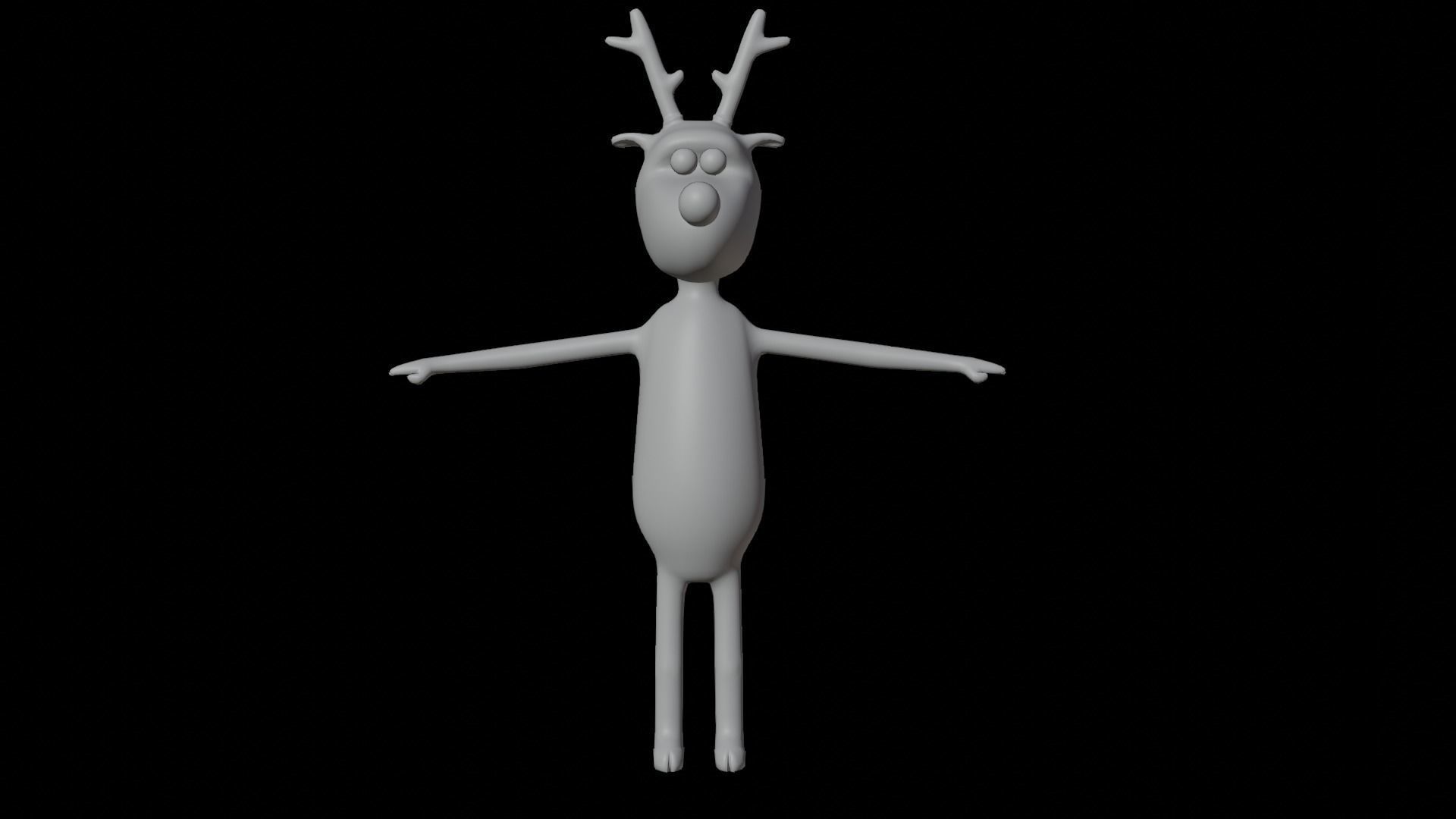 Aardman Style Rudolph the Red-Nosed Reindeer 3D model_2