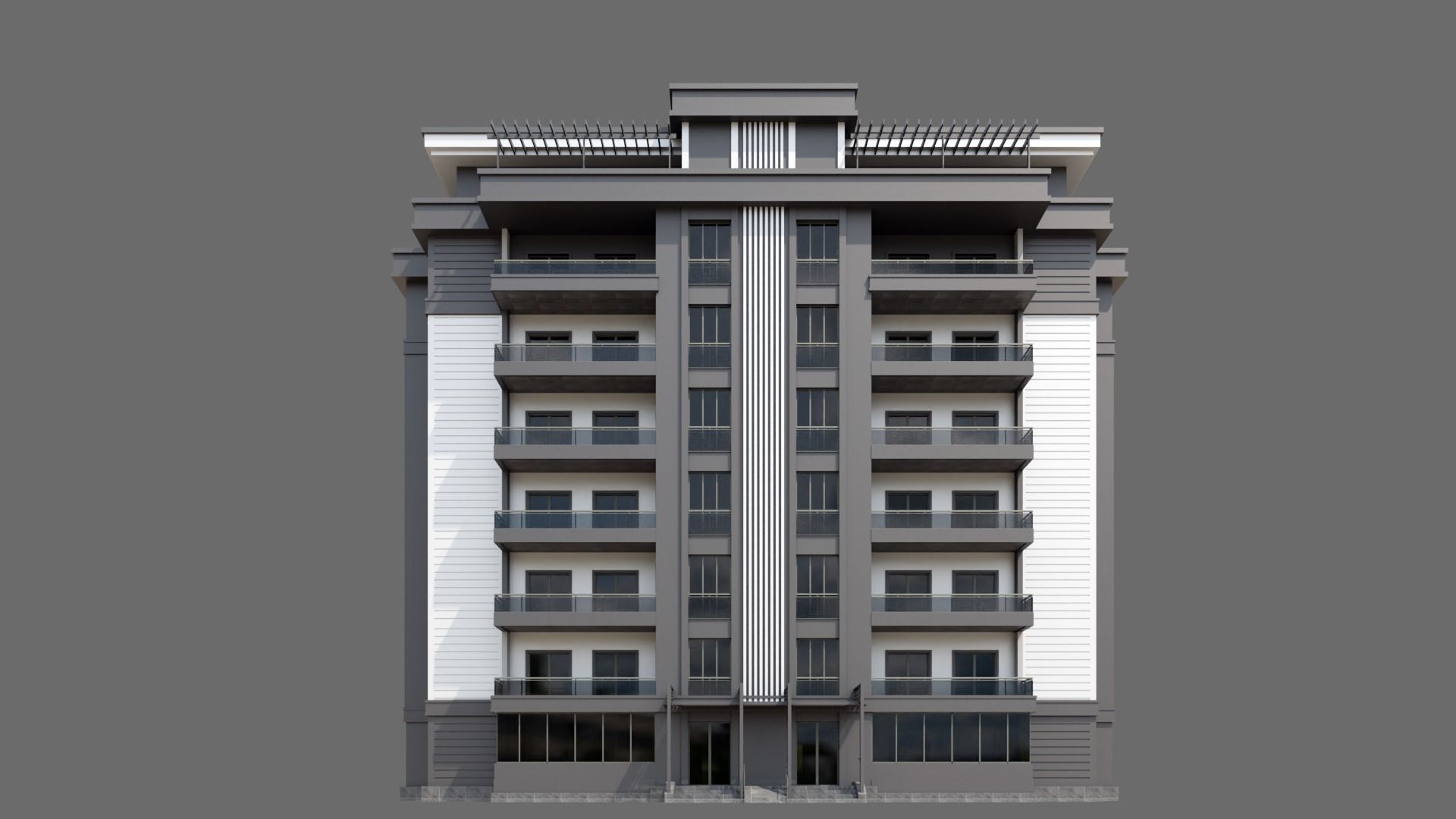 Residental Building ID040 3D model_5