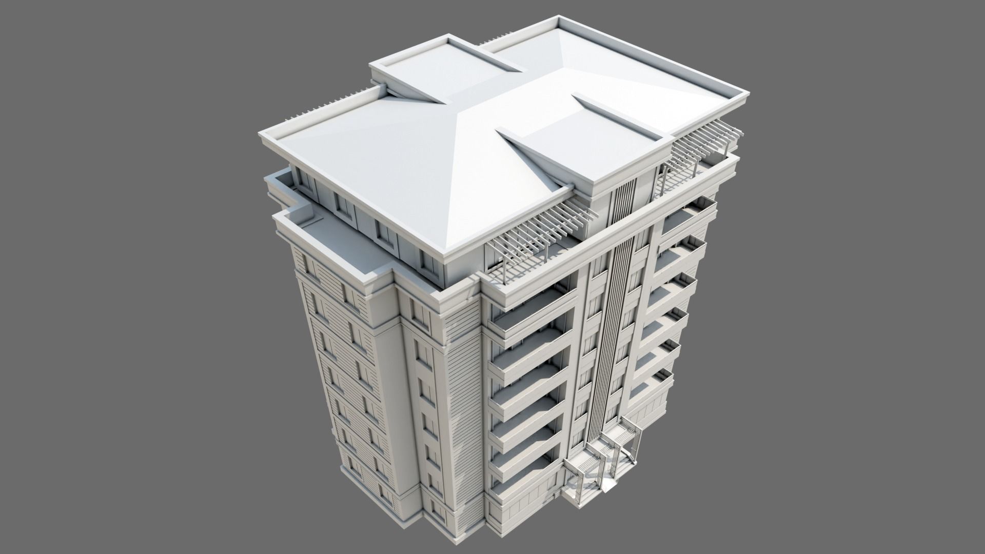 Residental Building ID040 3D model_6